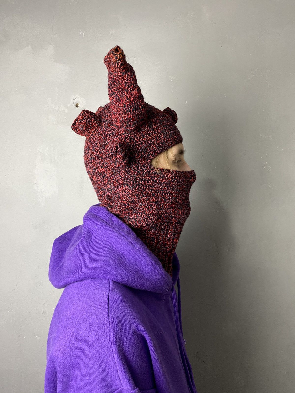 Handmade ANATOMIC HEART SKI MASK BALACLAVA HANDMADE Size ONE SIZE - 2 Thumbnail