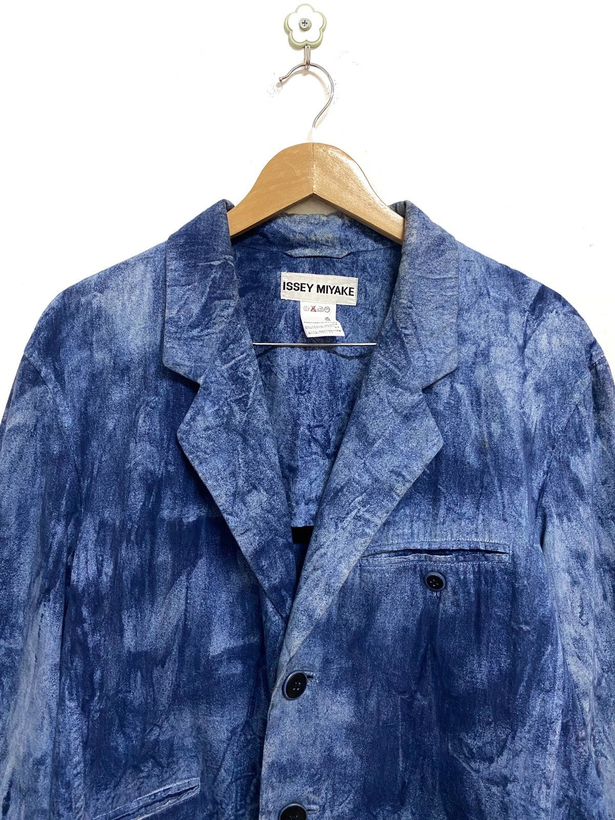 Issey Miyake Rare🔥Archive Issey Miyake Dyed Indigo Bleach Jacket Size US L / EU 52-54 / 3 - 3 Thumbnail