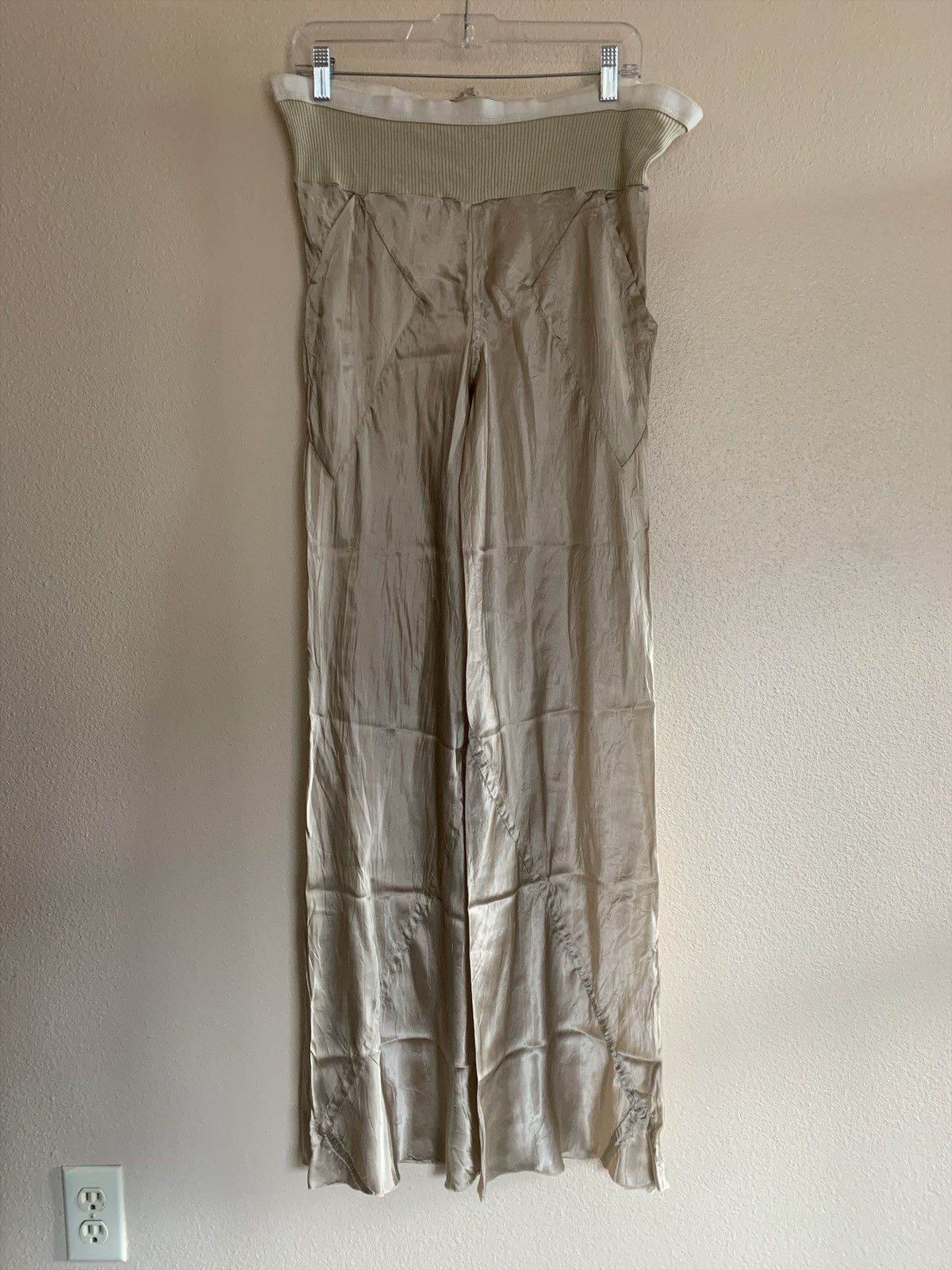 image of Rick Owens Archive Ss04 “Citroen” Bias Cut Trousers in Cream, Men's (Size 34)