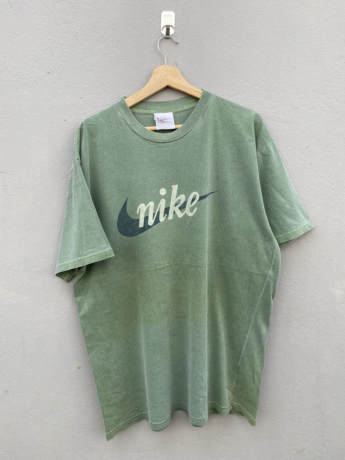 Nike × Vintage vintage 90s perfect sunfaded nike swoosh repro 1972 design Size US XL / EU 56 / 4 - 2 Thumbnail