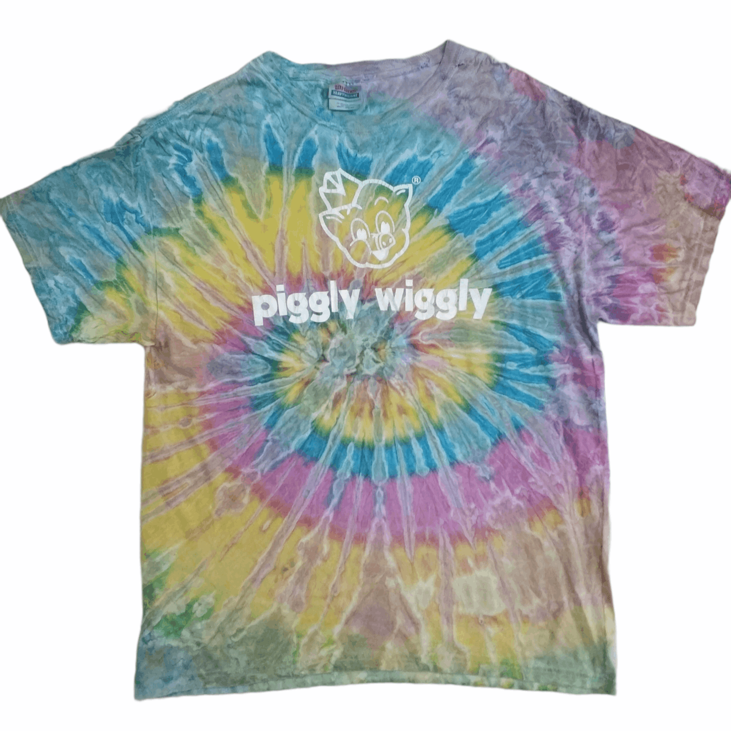 🔥Distressed Vintage Piggly Wiggly Tie Dye Tees