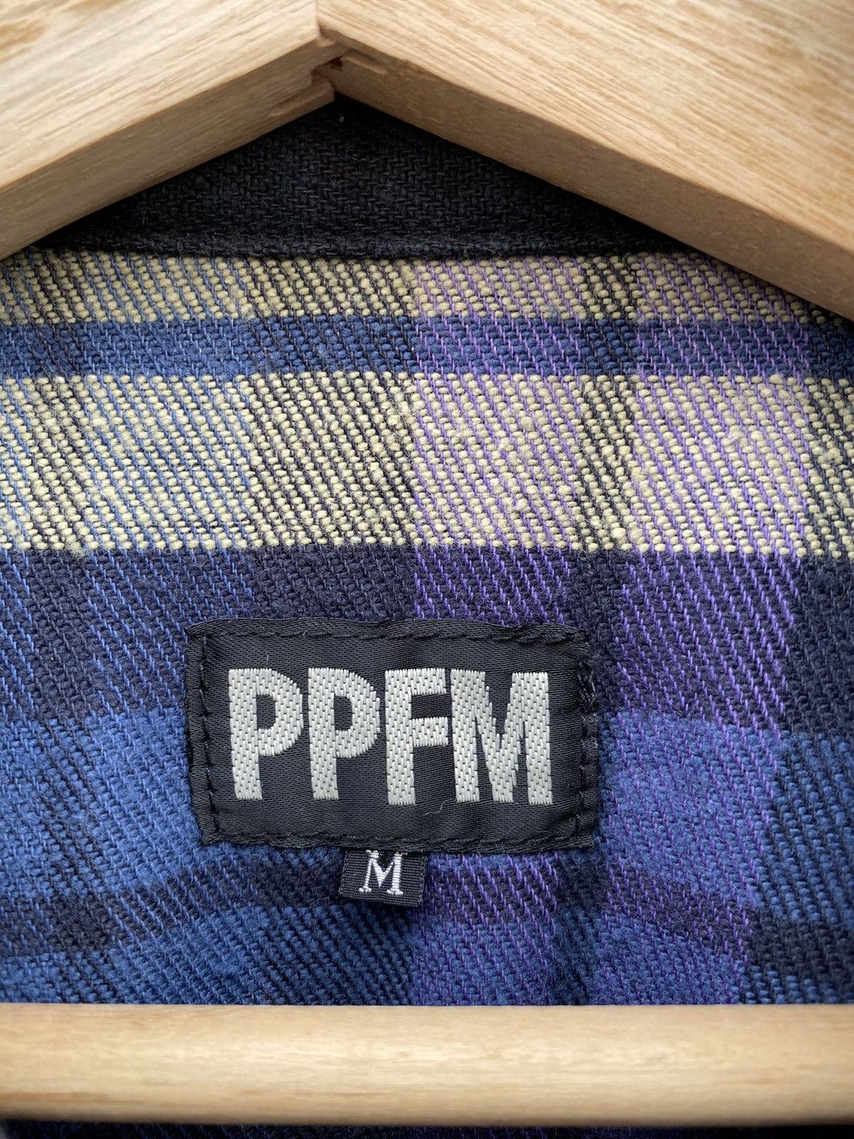 Japanese Brand 💥Vintage RARE 90s PPFM Parachute Checkered Snap Pearl Button Size US M / EU 48-50 / 2 - 13 Thumbnail