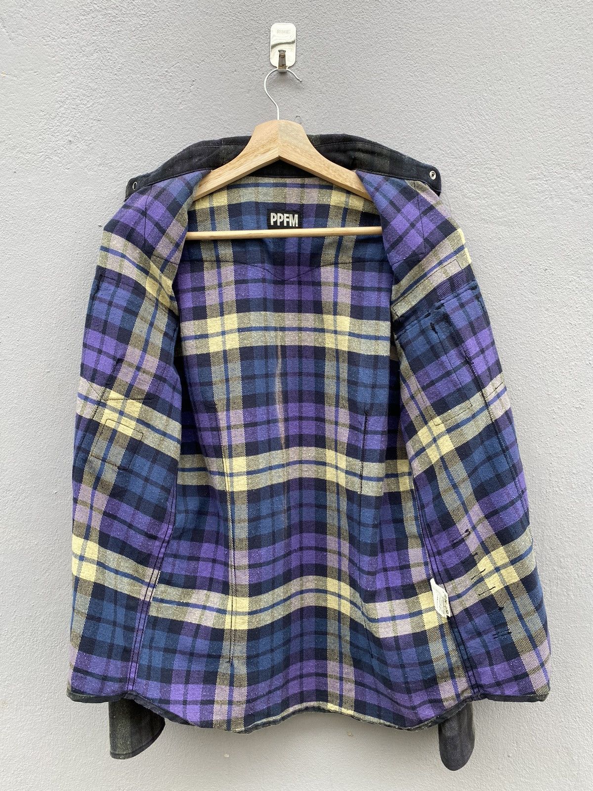 Japanese Brand 💥Vintage RARE 90s PPFM Parachute Checkered Snap Pearl Button Size US M / EU 48-50 / 2 - 14 Thumbnail