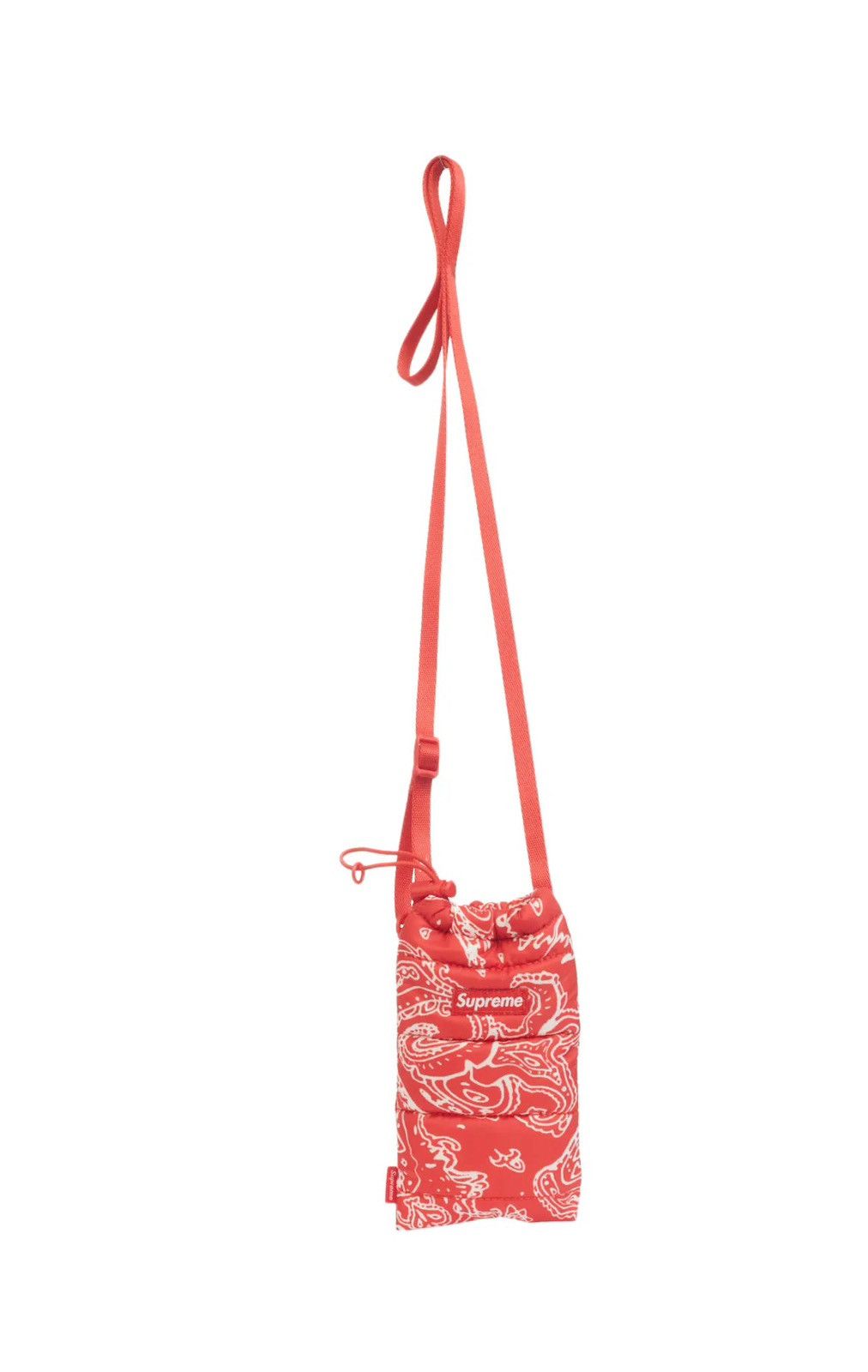 Supreme New Supreme FW22 Puffer Neck Pouch in Red Bandana Paisley Size ONE SIZE - 1 Thumbnail