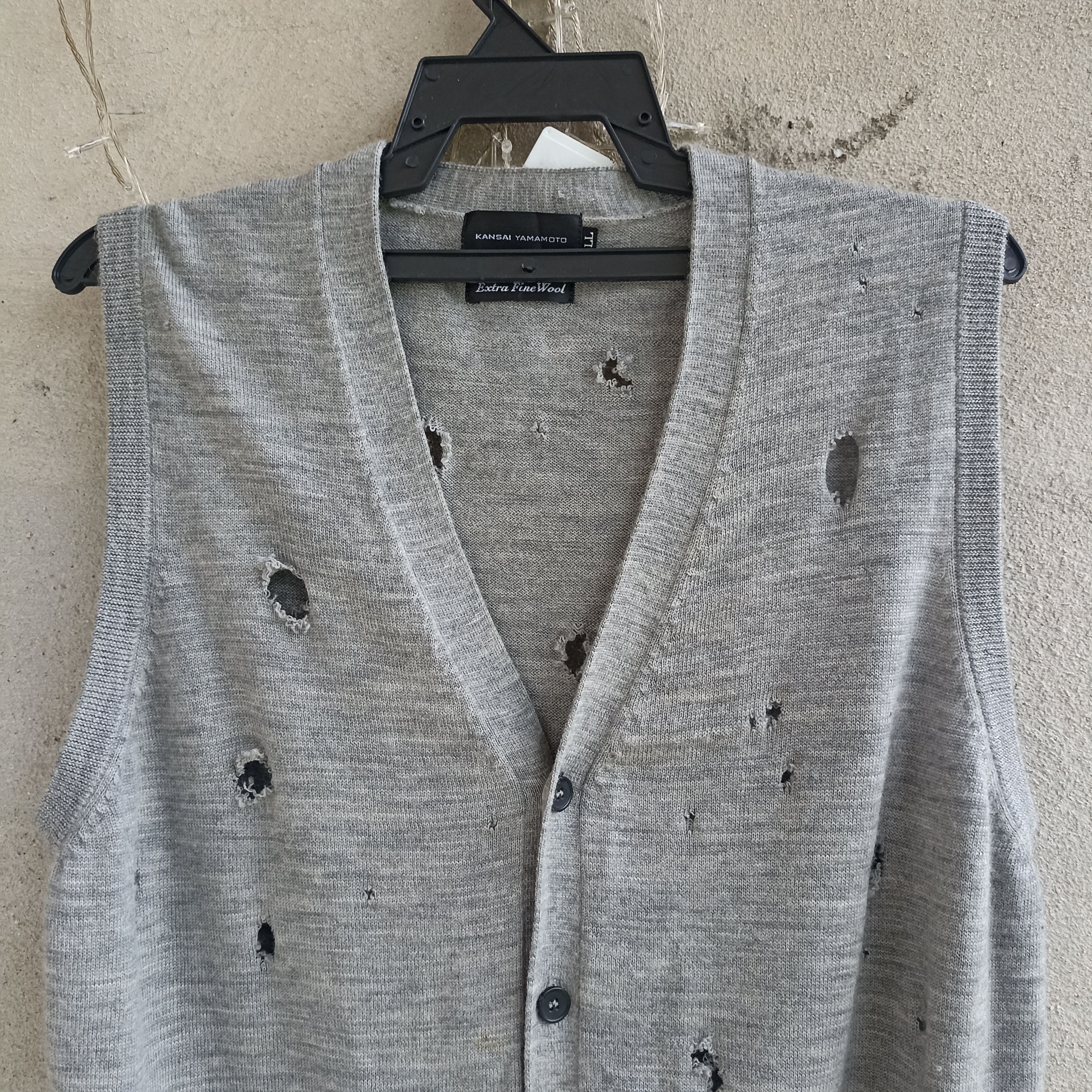 Japanese Brand Kansai yamamoto custom distressed vest Size US M / EU 48-50 / 2 - 2 Thumbnail