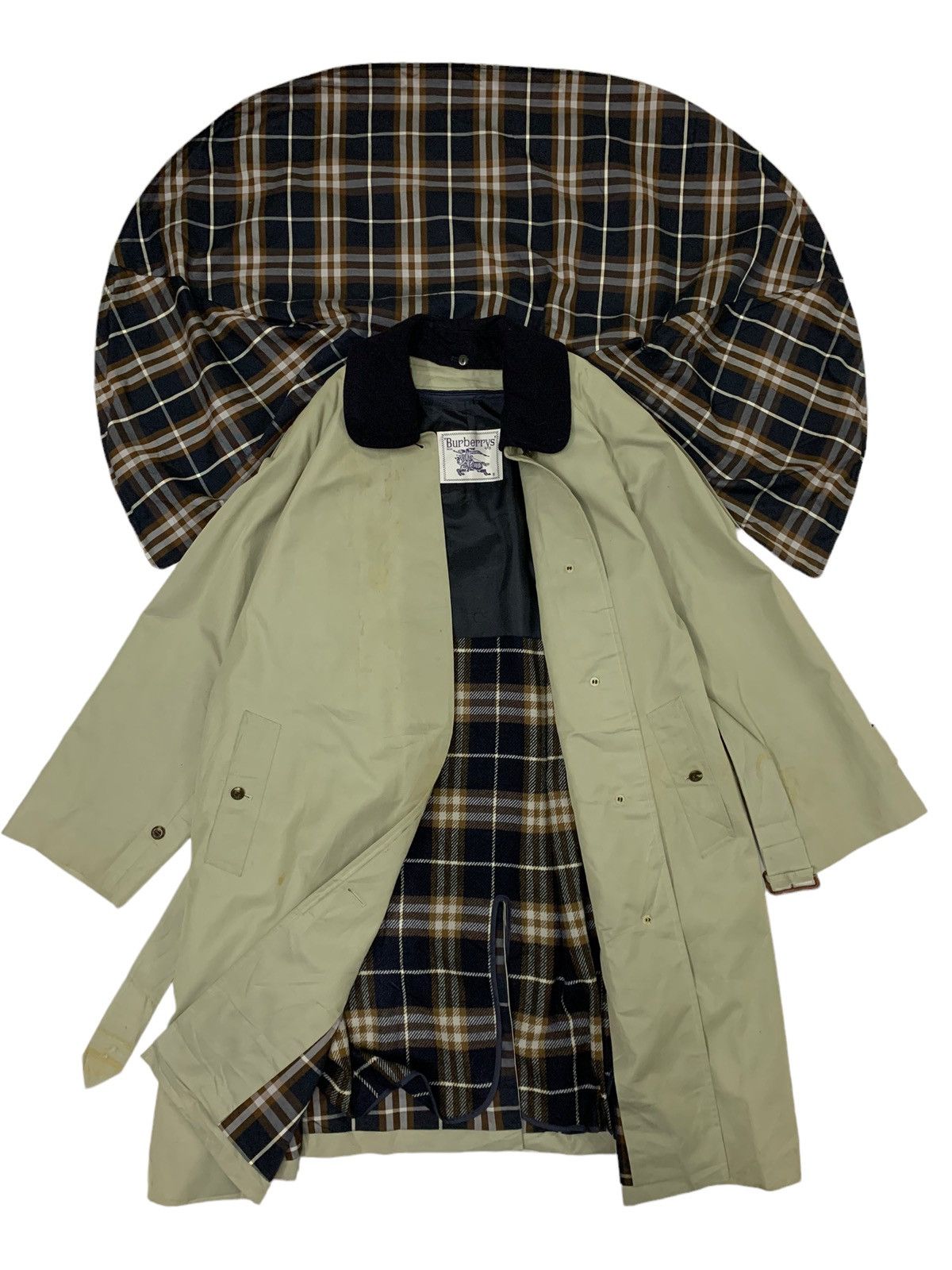 Burberry 🔥VTG BURBERRY TRENCH COAT GREY Size US M / EU 48-50 / 2 - 3 Thumbnail