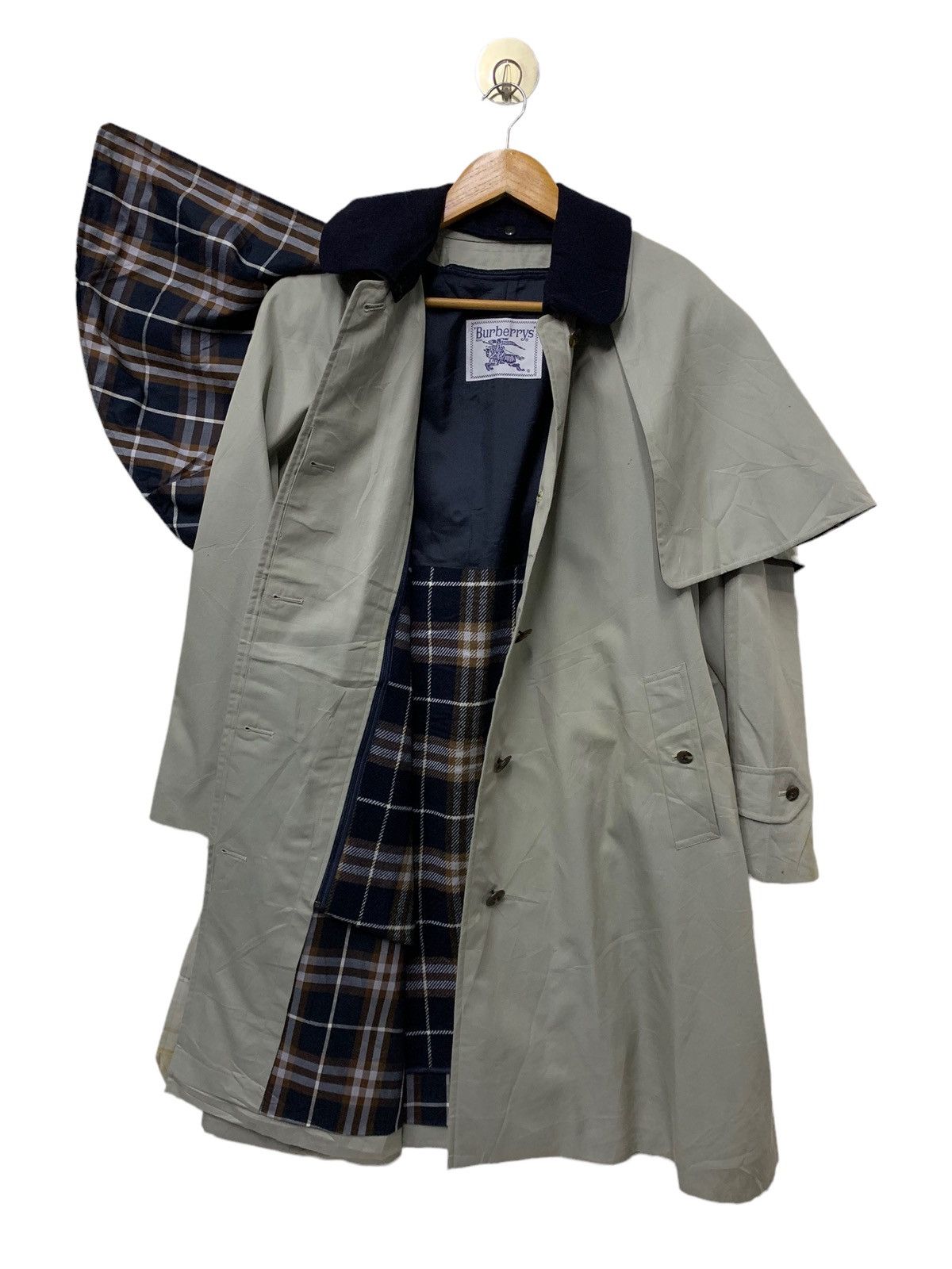Burberry 🔥VTG BURBERRY TRENCH COAT GREY Size US M / EU 48-50 / 2 - 2 Thumbnail