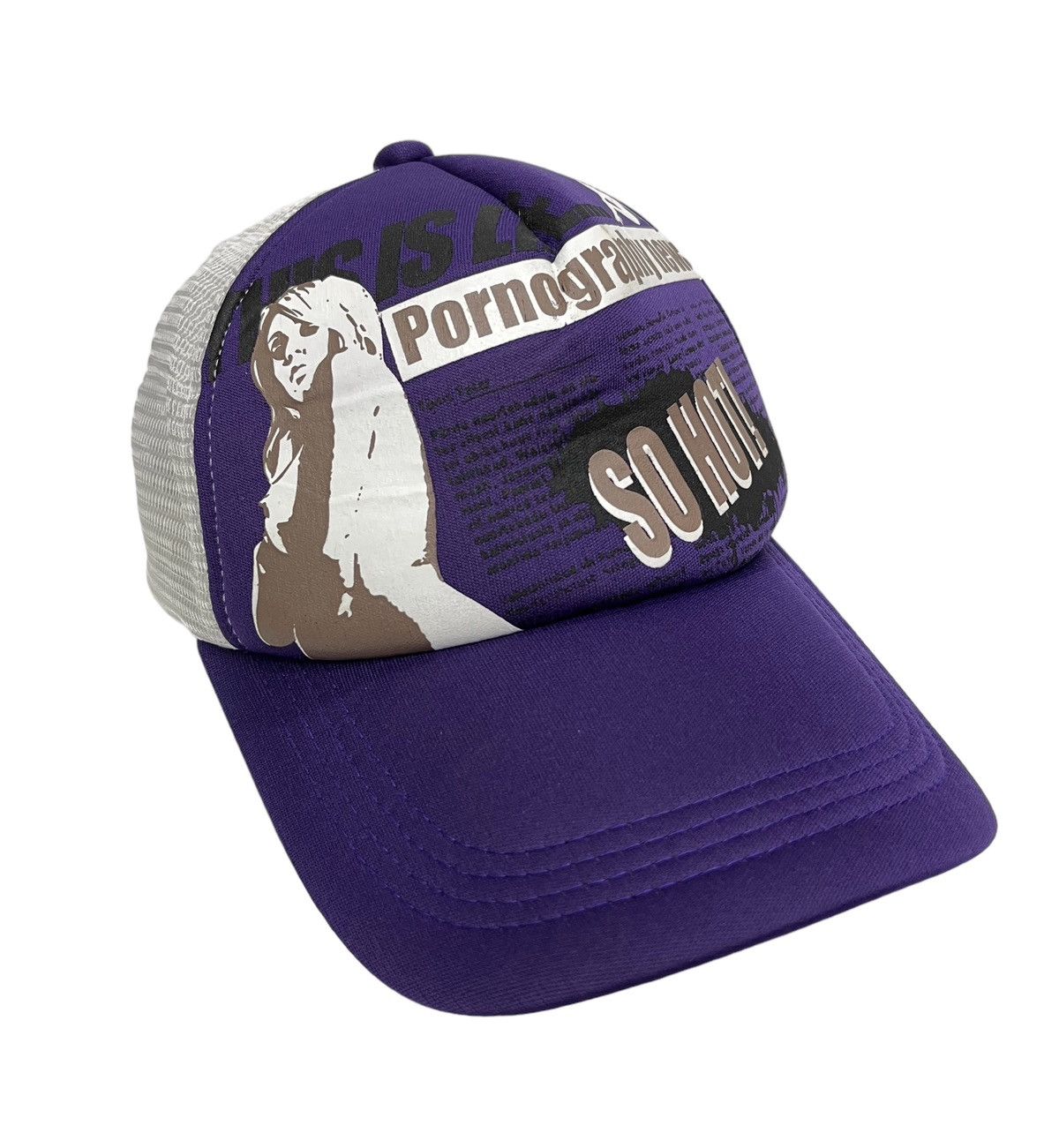 Fucking Awesome 🔥PLUVIOUS “PORNOGRAPHY NEWS SO HOT” Trucker HYSTERIC Style Size ONE SIZE - 7 Thumbnail