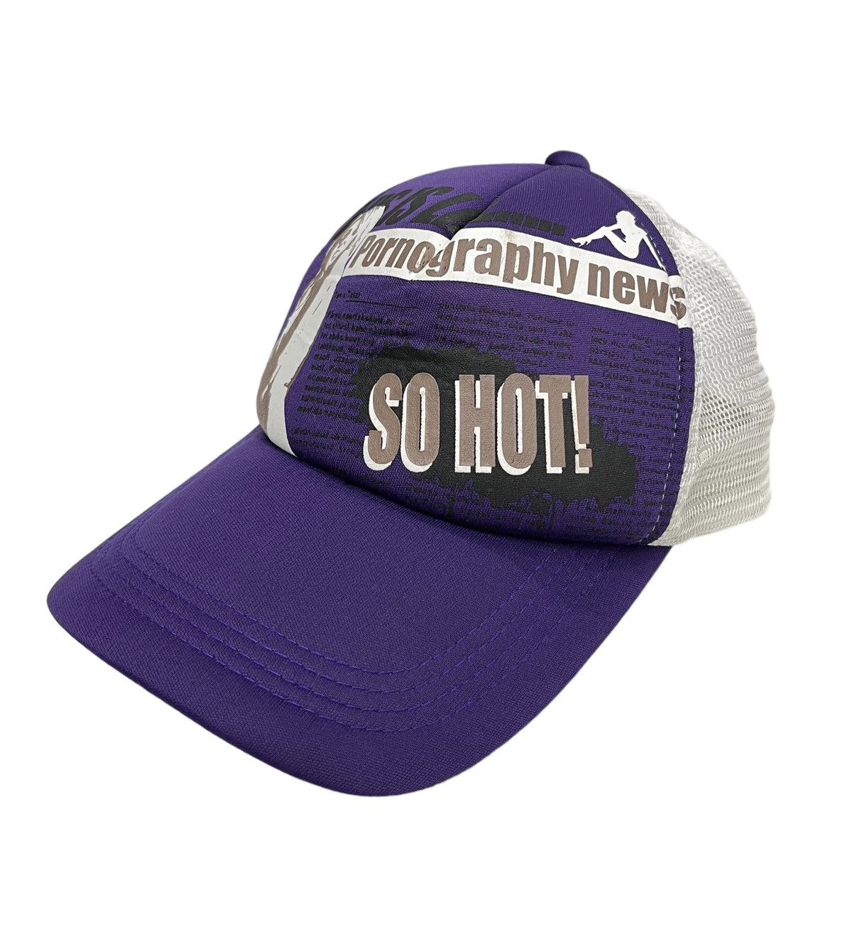 Fucking Awesome 🔥PLUVIOUS “PORNOGRAPHY NEWS SO HOT” Trucker HYSTERIC Style Size ONE SIZE - 8 Thumbnail