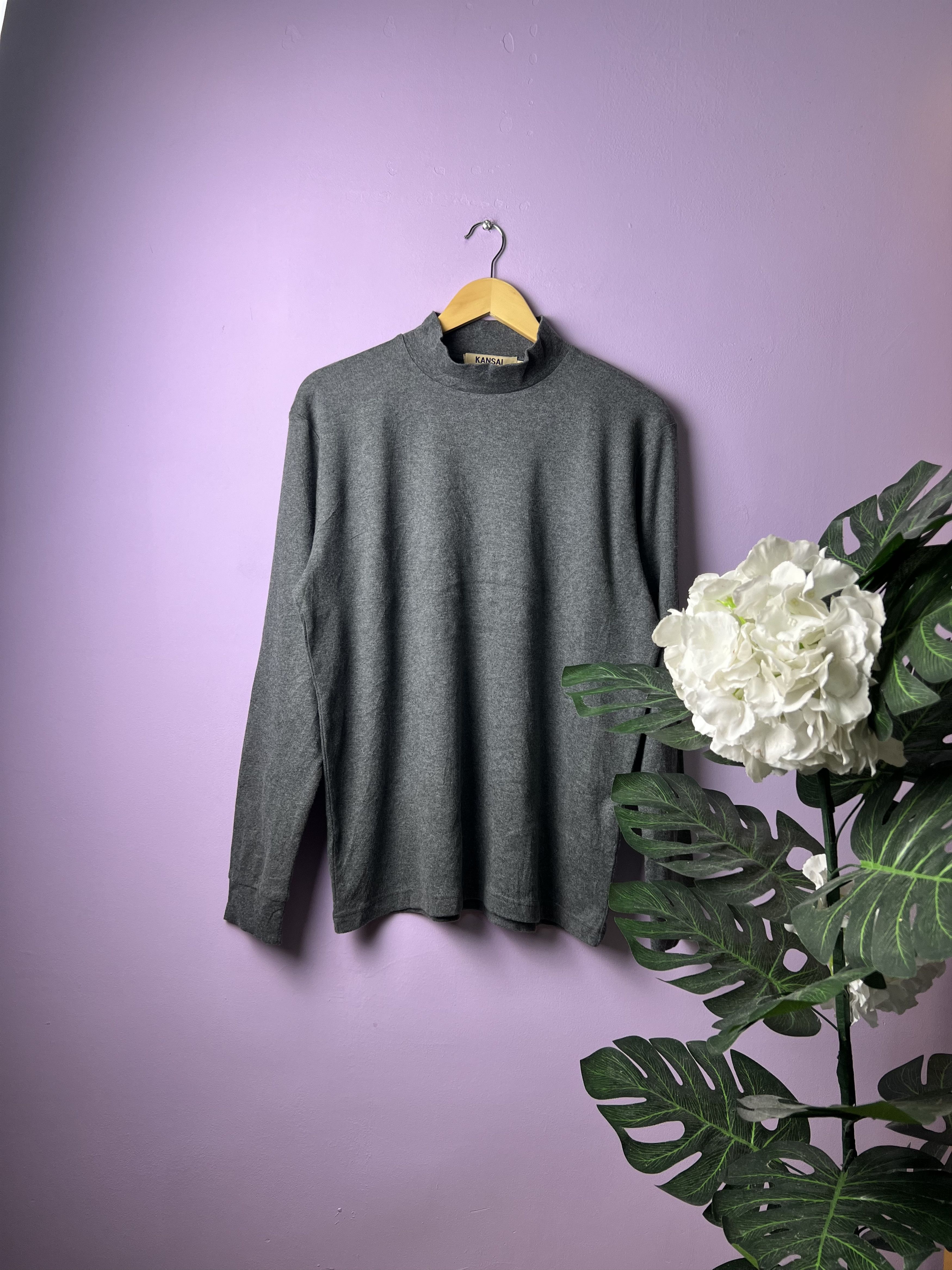 Kansai Yamamoto 🔥Kansai Jeans Mockneck Long Sleeve Tees Size US M / EU 48-50 / 2 - 1 Thumbnail