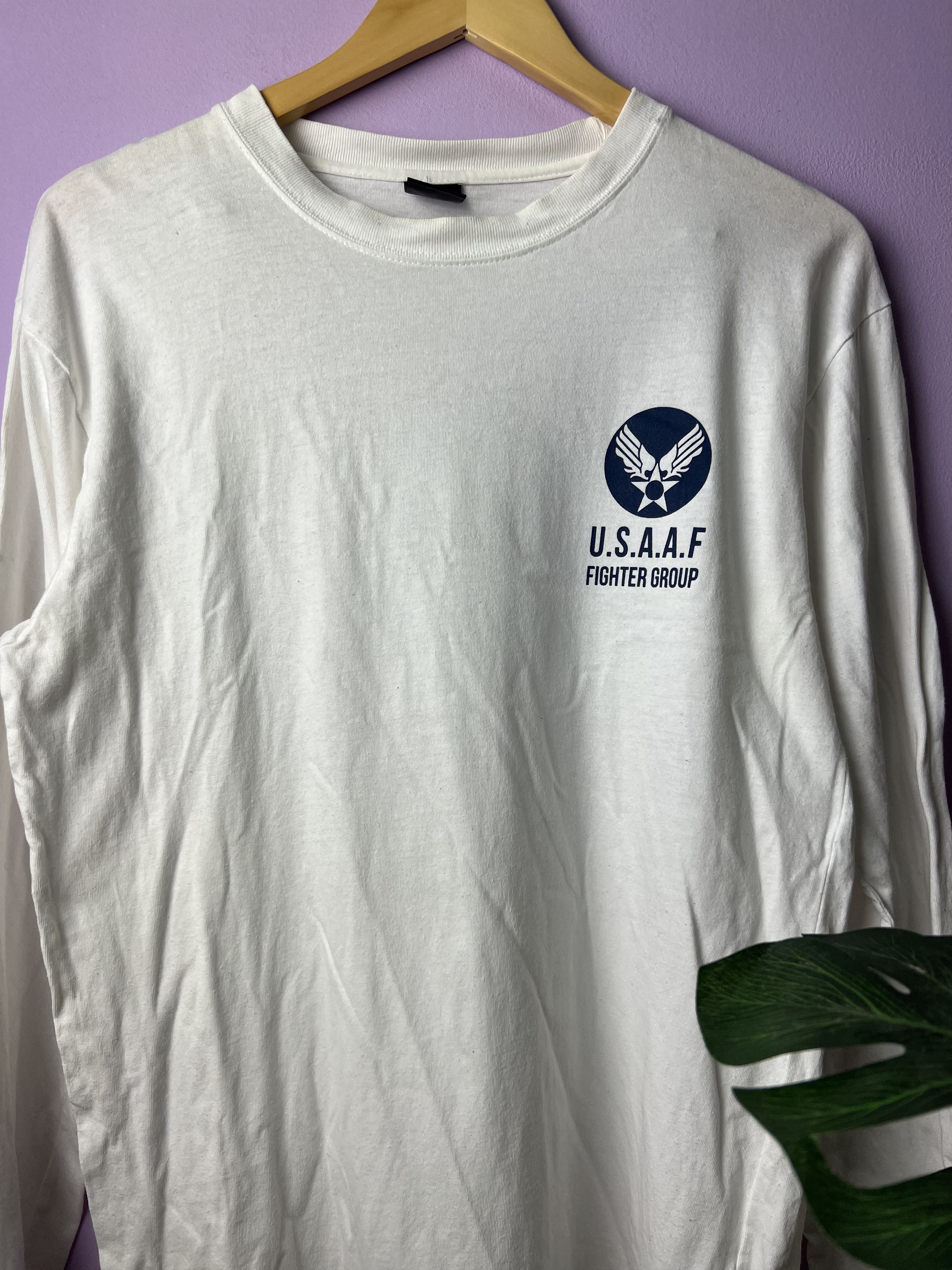 Japanese Brand 🔥Vintage Barcedos Usaaf Fighter LS Tees Size US M / EU 48-50 / 2 - 8 Thumbnail