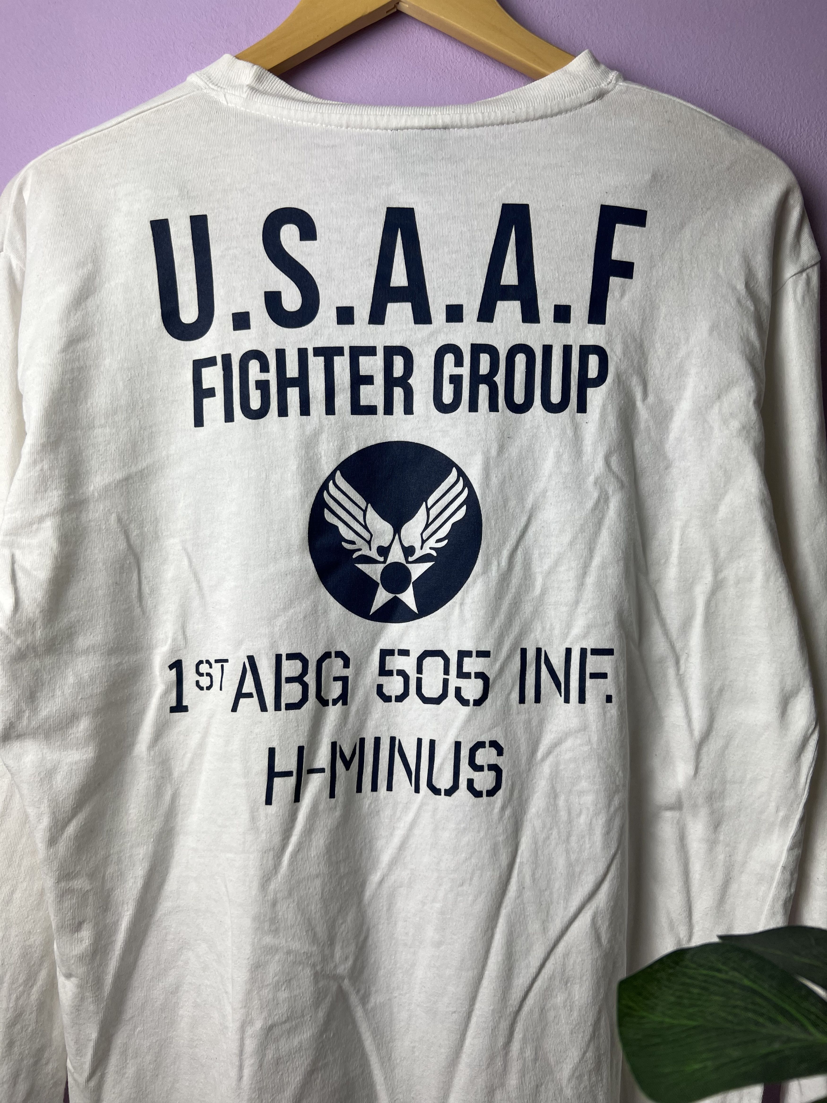 Japanese Brand 🔥Vintage Barcedos Usaaf Fighter LS Tees Size US M / EU 48-50 / 2 - 10 Thumbnail