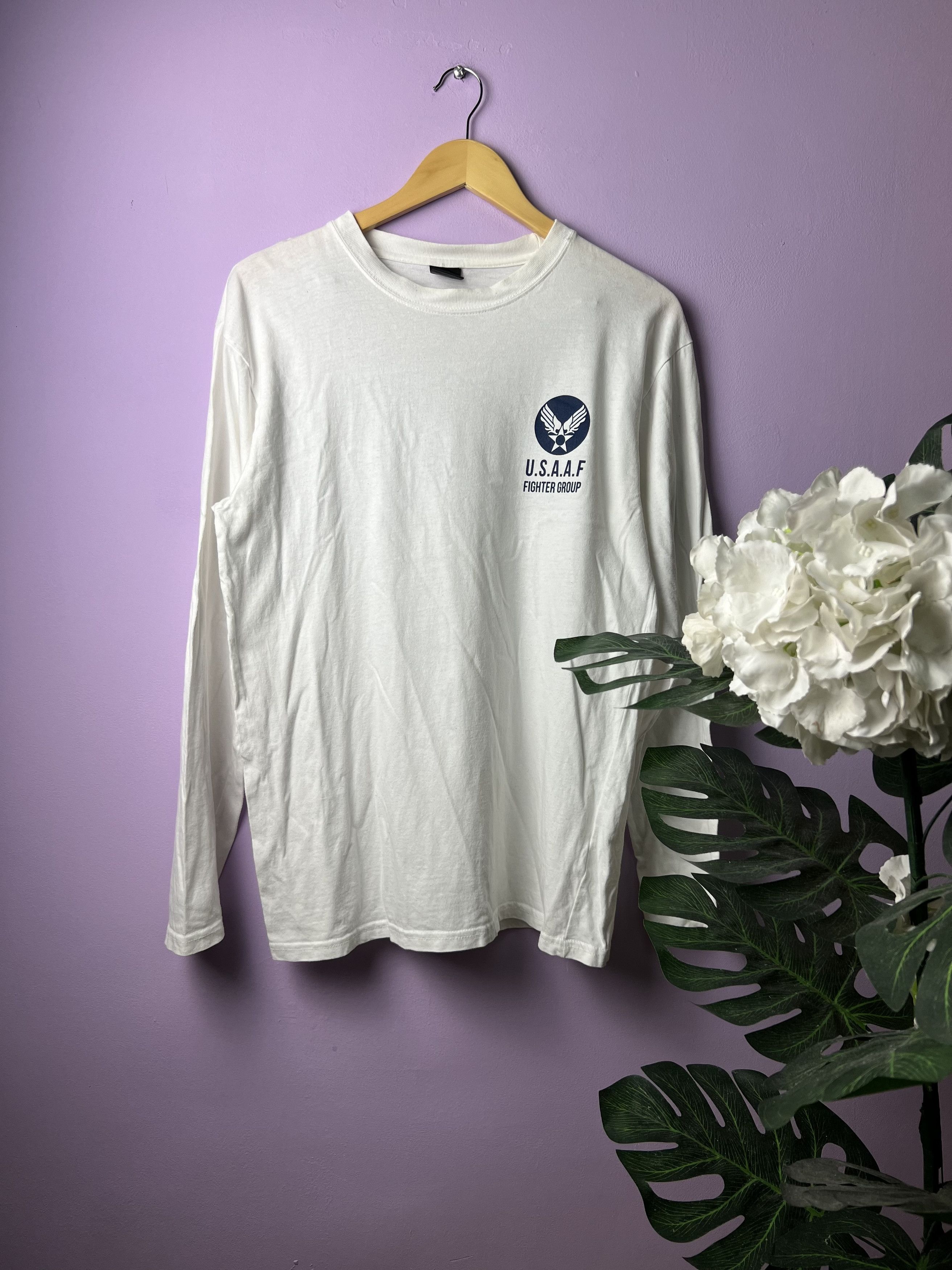Japanese Brand 🔥Vintage Barcedos Usaaf Fighter LS Tees Size US M / EU 48-50 / 2 - 1 Thumbnail