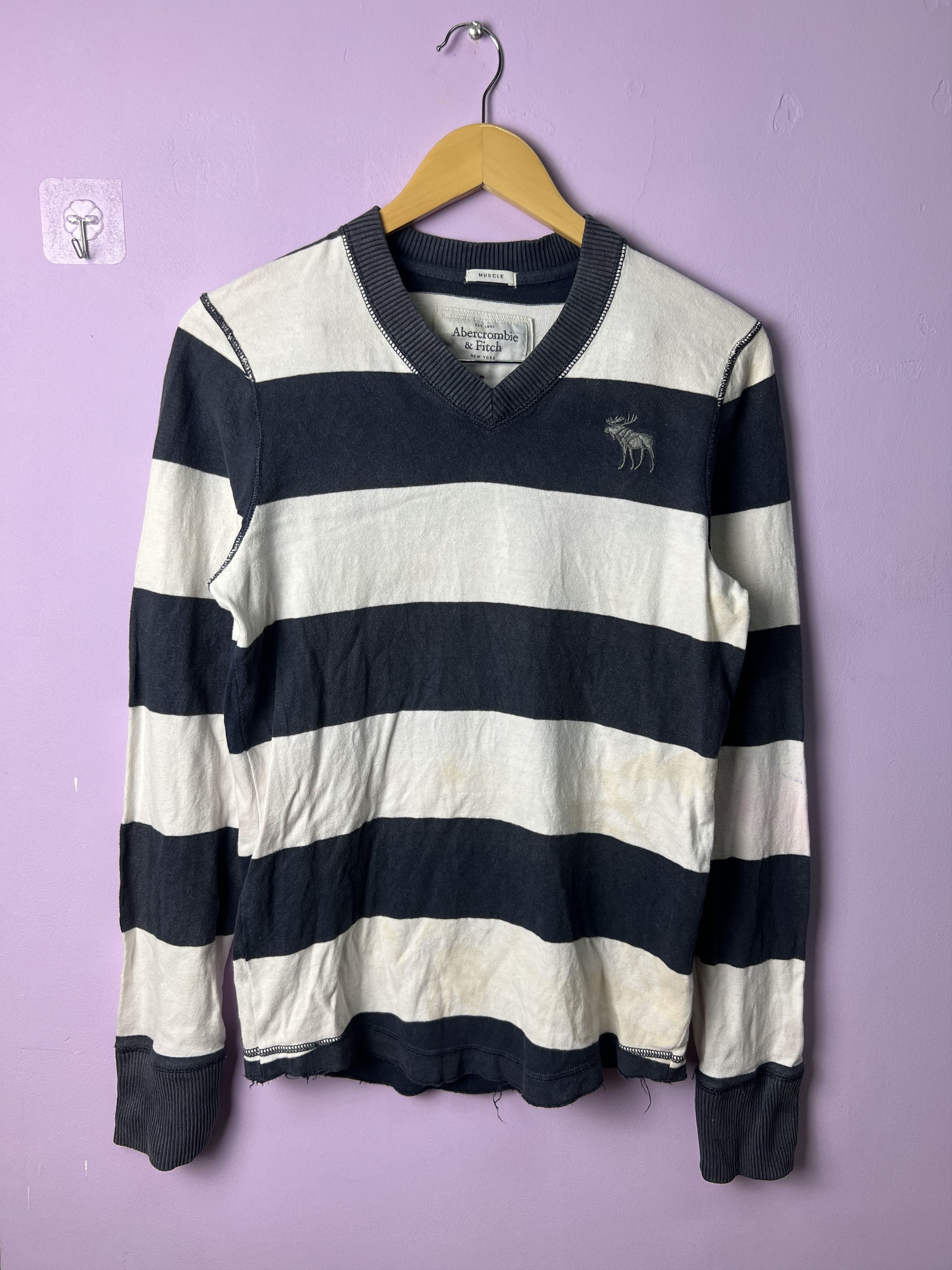 Abercrombie & Fitch 🔥Vintage Abercrombie&Fitch Stripe LS Tees Size US S / EU 44-46 / 1 - 1 Thumbnail