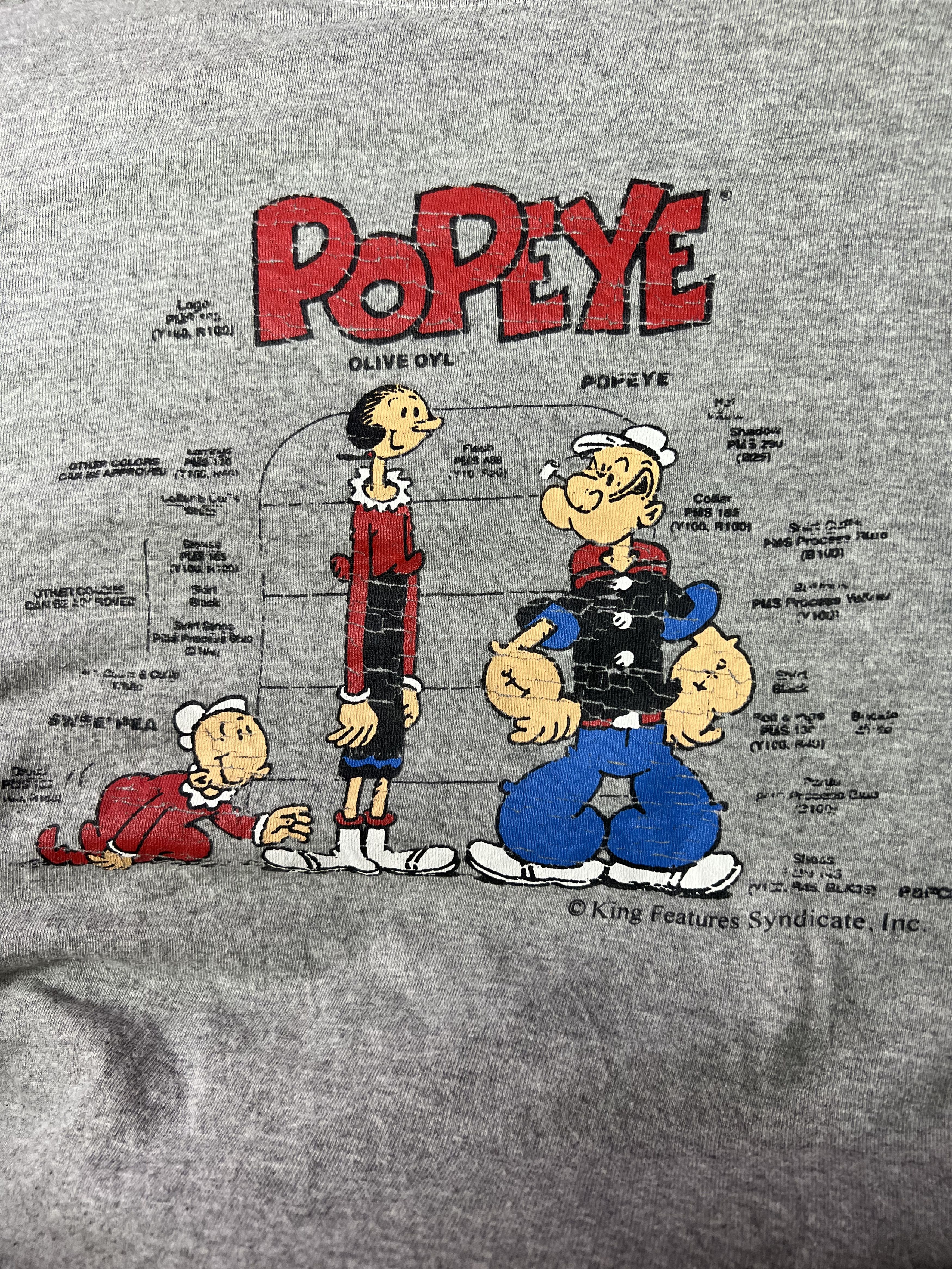Cartoon Network 🔥Vintage Popeye Long Sleeve Tees Size US M / EU 48-50 / 2 - 10 Thumbnail