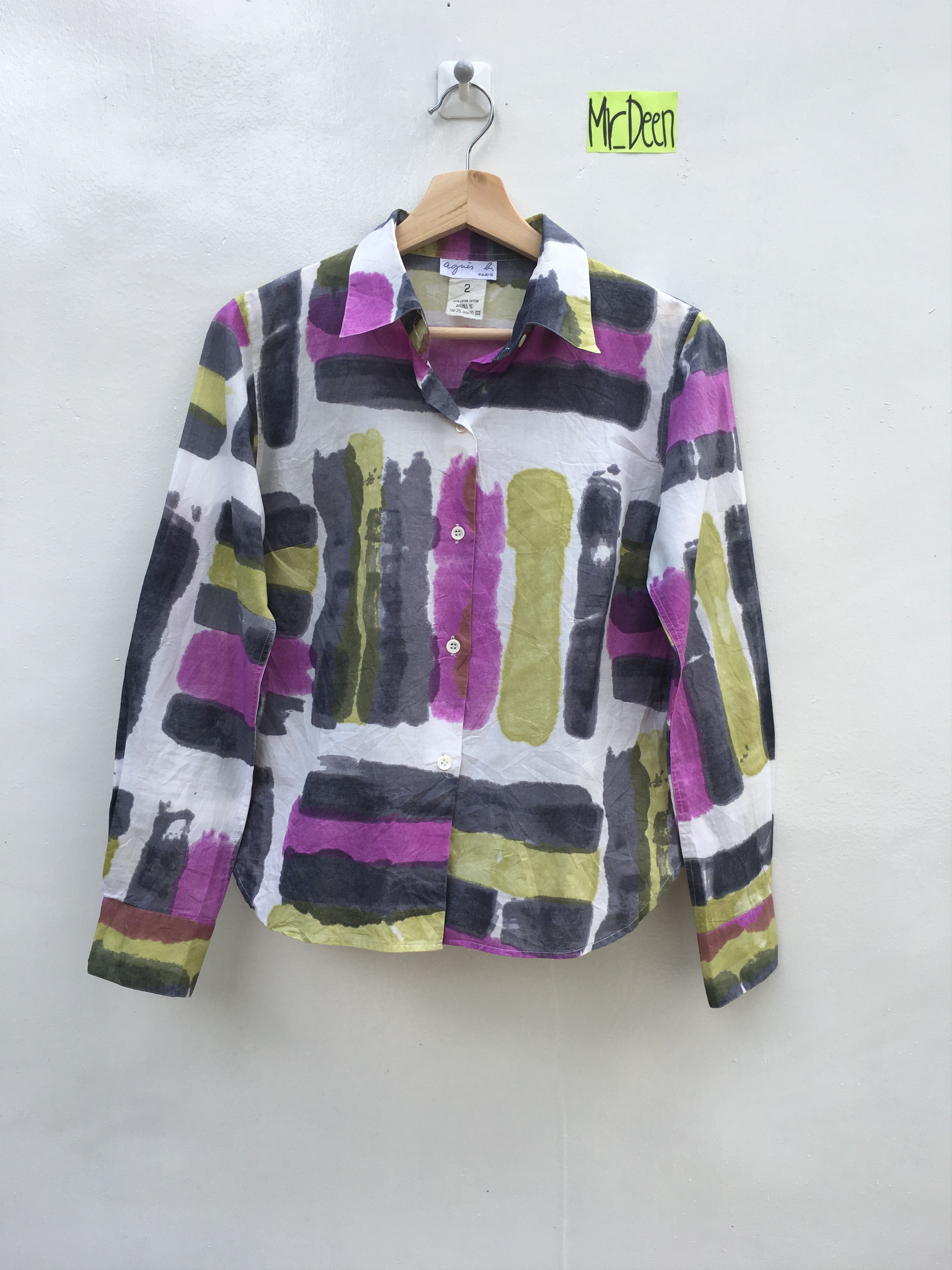 agnes b. Agnes B Tie Dye Longsleeve Button Shirt Size US S / EU 44-46 / 1 - 1 Thumbnail