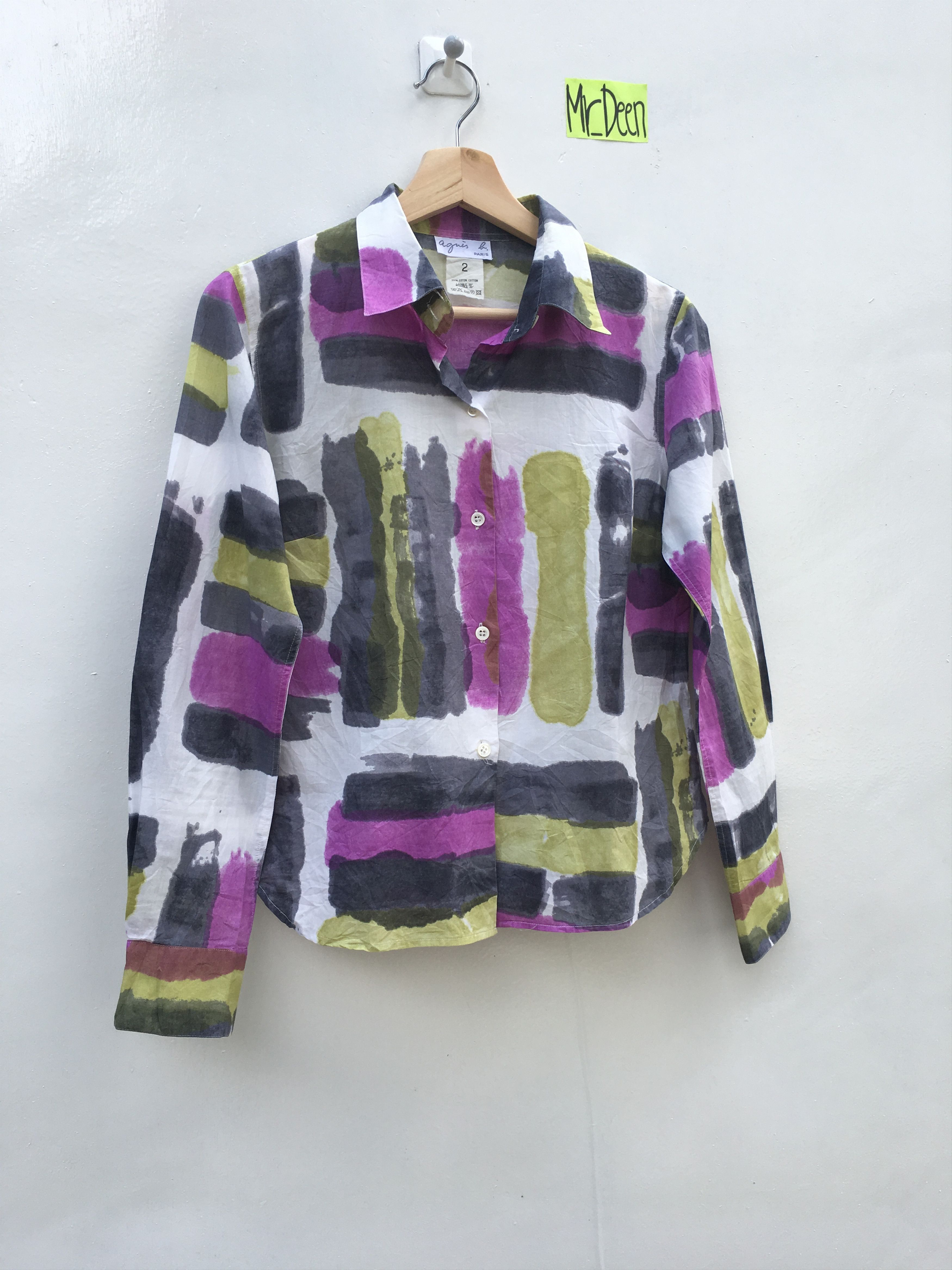 agnes b. Agnes B Tie Dye Longsleeve Button Shirt Size US S / EU 44-46 / 1 - 2 Thumbnail