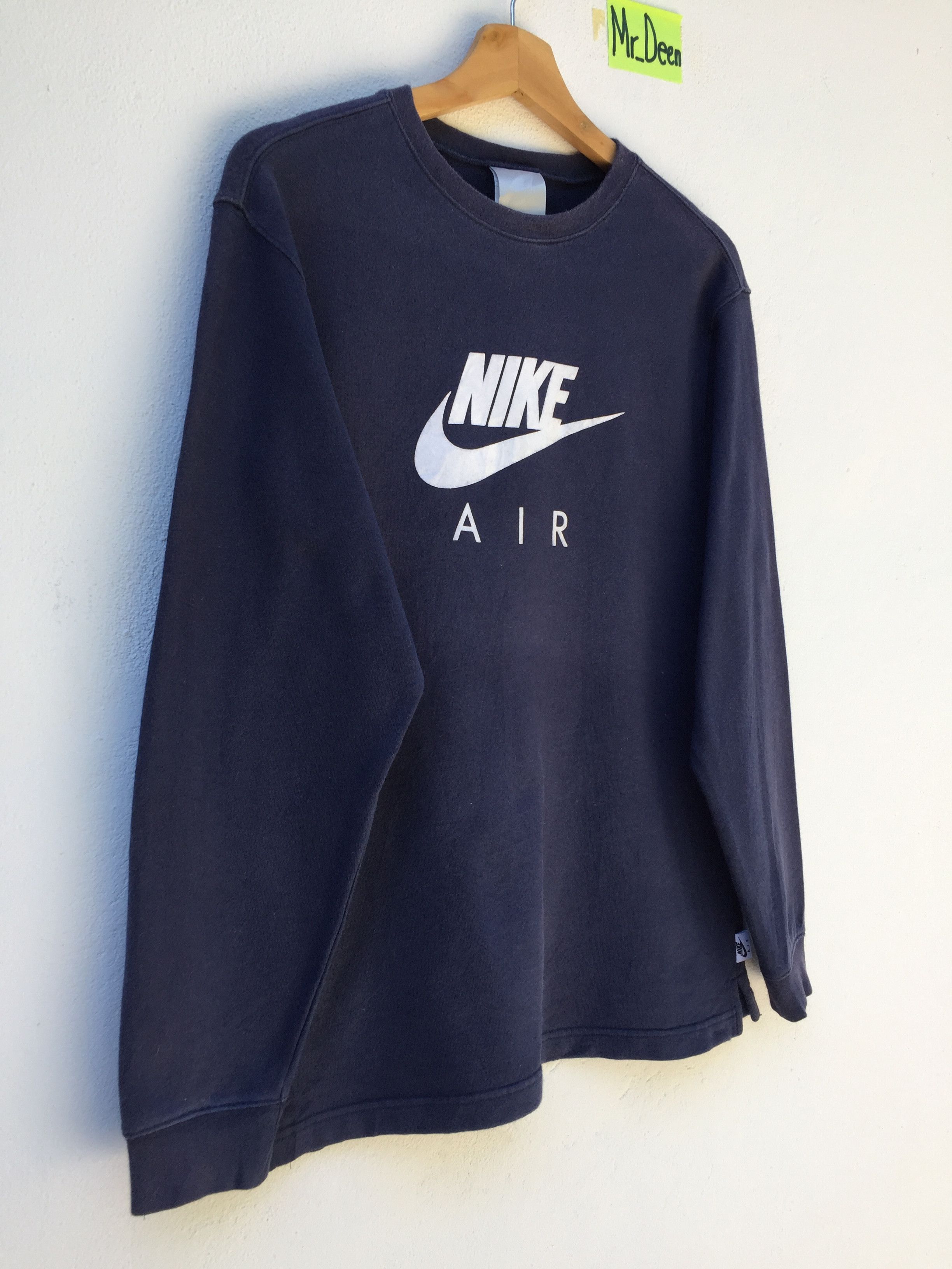 Nike Vintage 90s Nike Air Sweatshirt Big Logo Nike Air Crew Neck Size US L / EU 52-54 / 3 - 2 Thumbnail