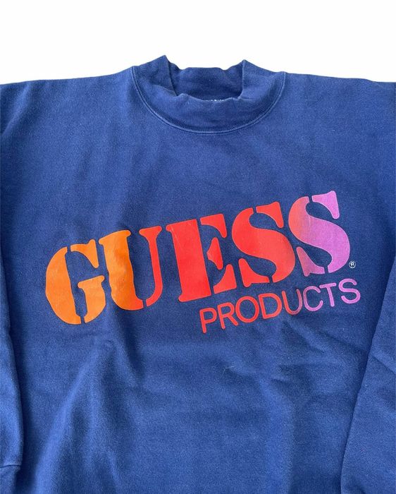 Vintage 1990s Guess Retro Spell Out Crewneck Sweatshirt Size US M / EU 48-50 / 2 - 2 Preview