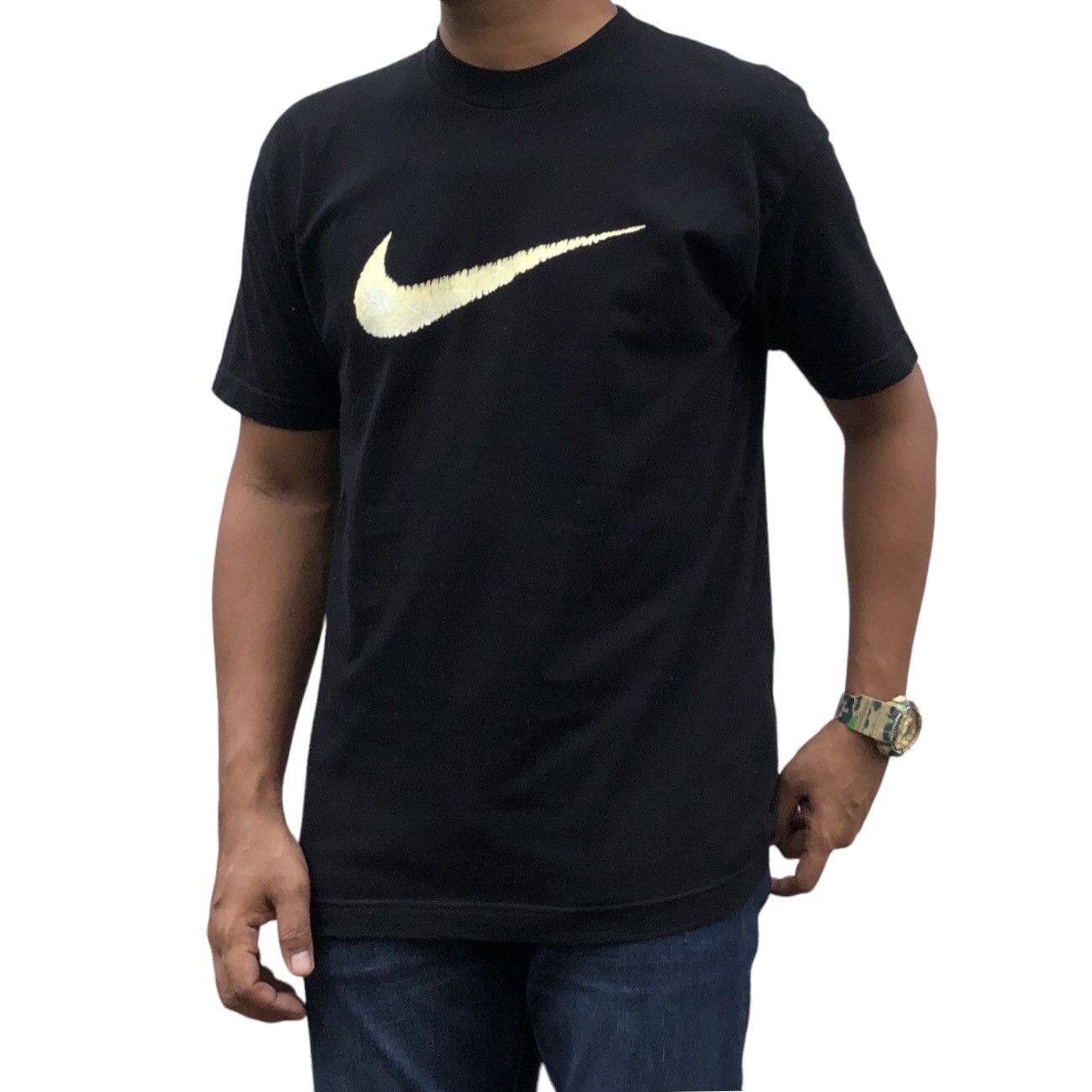 Nike Vintage 90s Nike Big Swoosh Tee Size US M / EU 48-50 / 2 - 2 Thumbnail
