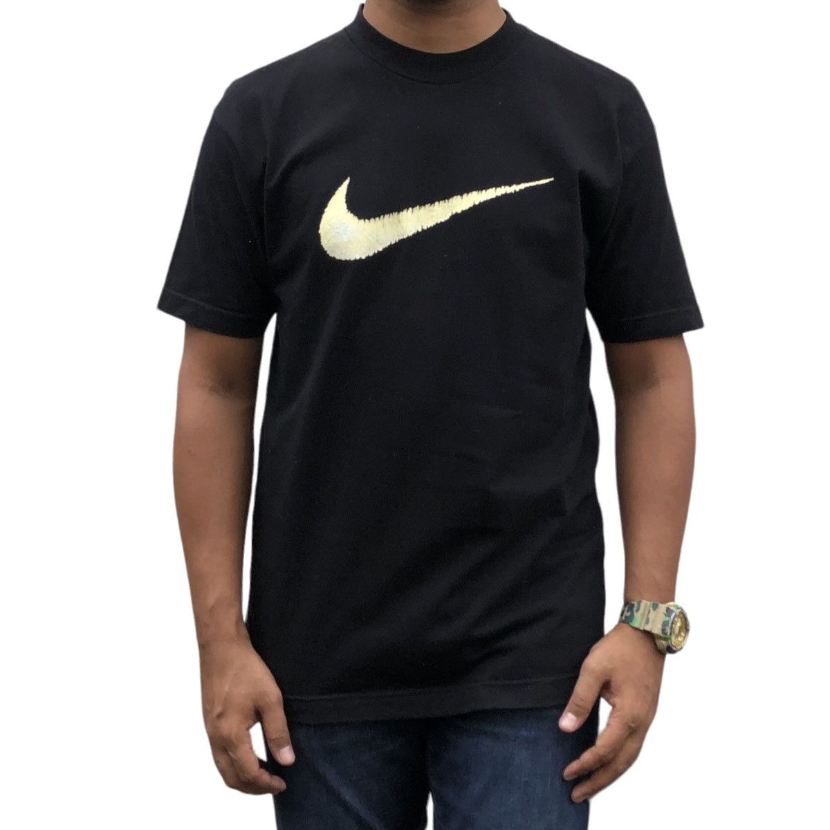 Nike Vintage 90s Nike Big Swoosh Tee Size US M / EU 48-50 / 2 - 1 Thumbnail