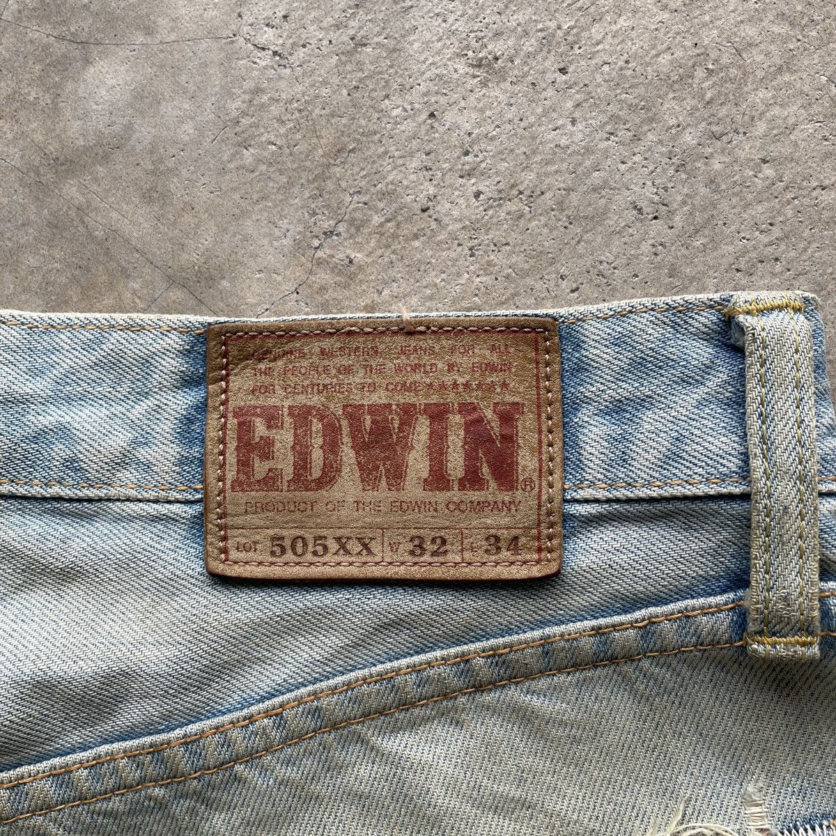 Edwin Vintage Edwin 505xx Orange Tag Denim Jeans Pants SELVEDGE Size US 30 / EU 46 - 7 Thumbnail