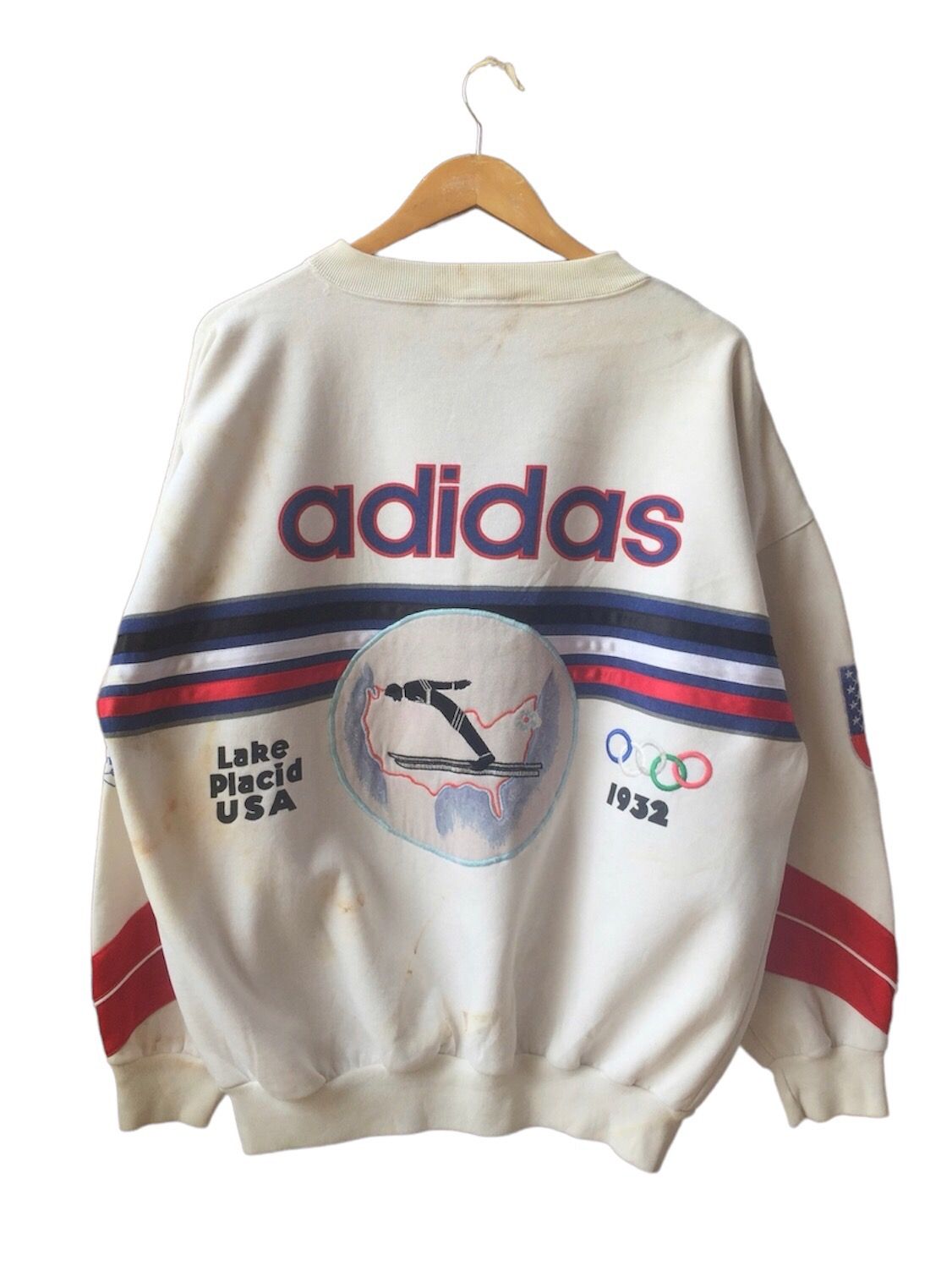 Adidas Vintage 80s Adidas Olympic Sweatshirt Size US L / EU 52-54 / 3 - 1 Preview
