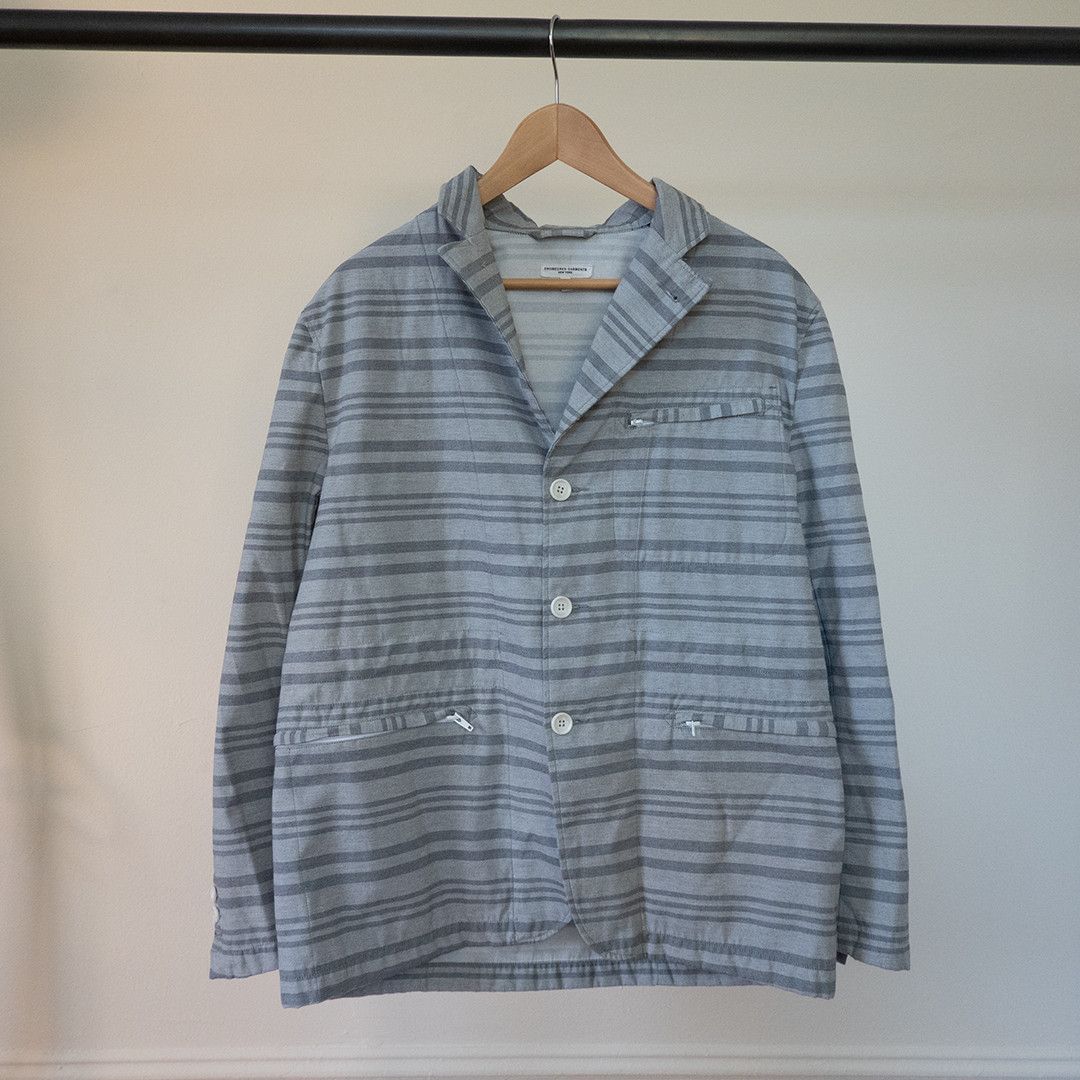 Engineered Garments Grey Striped Jacket Size US M / EU 48-50 / 2 - 2 Thumbnail