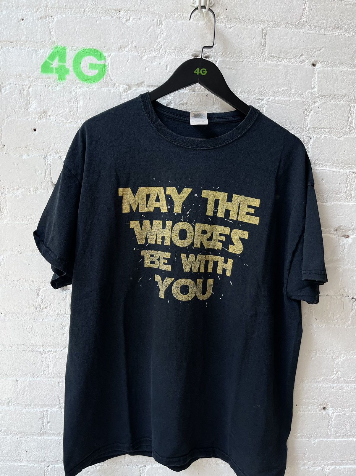 Image of Vintage May The Whores Be With You Porn Sex Shirt 4Gseller in Black, Men's (Size XL)