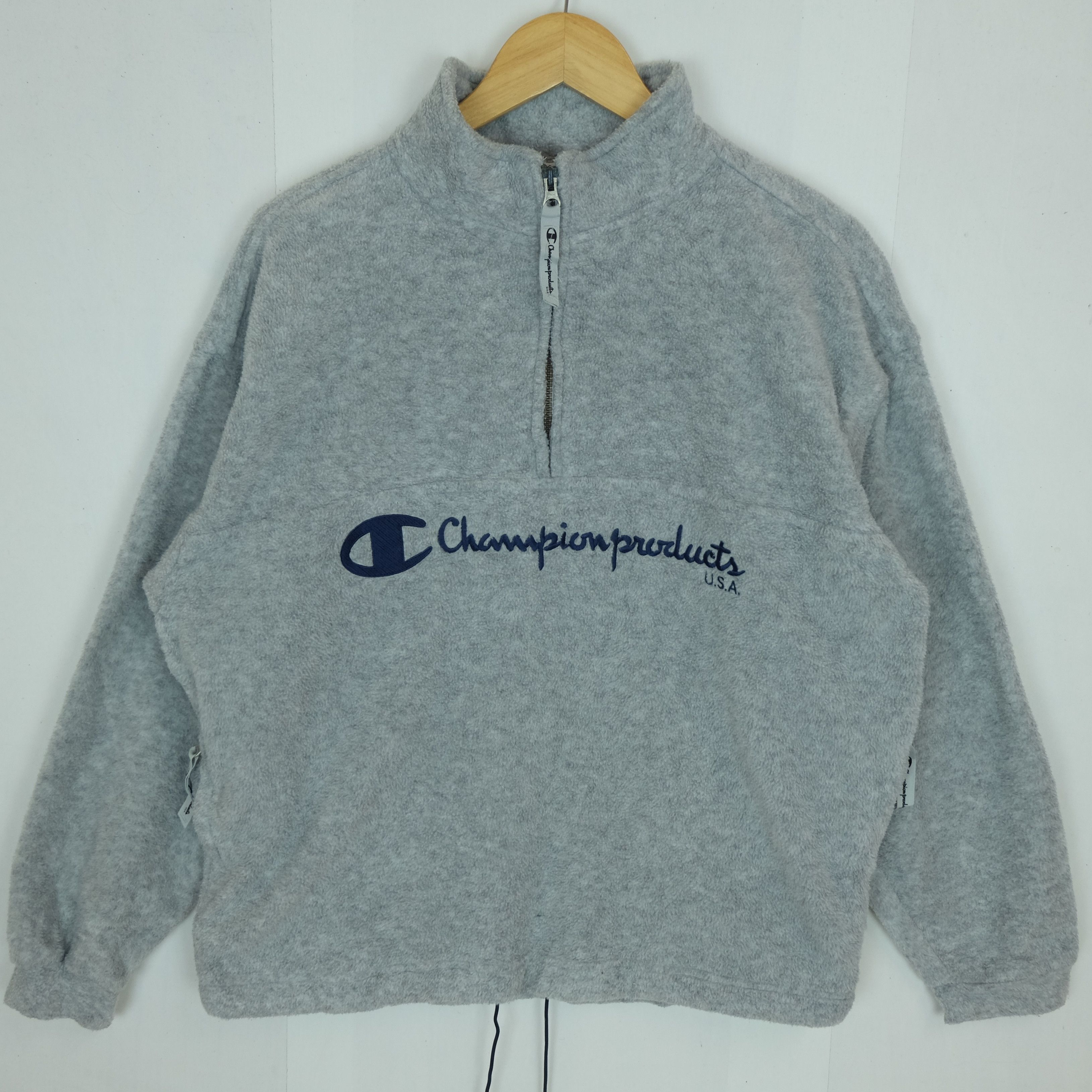 Champion CHAMPION Big Spell Out Logo Polartec Fleece Sweatshirt Size US M / EU 48-50 / 2 - 2 Thumbnail
