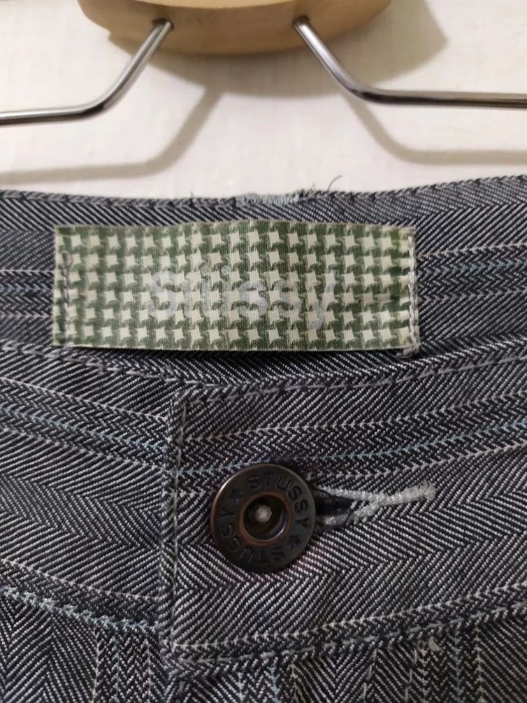 Stussy × Vintage Stussy Short Pants Big Embroidery Logo pin stripe Size US 30 / EU 46 - 8 Thumbnail