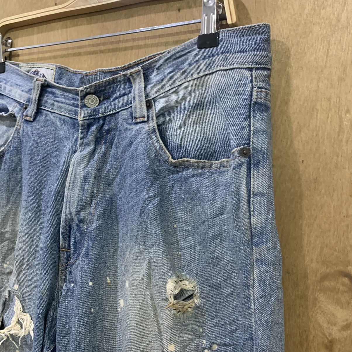 Abercrombie & Fitch AMBERCROMBIE&FITCH 80s Paint Splatter Disstress Denim Jeans Size US 34 / EU 50 - 7 Thumbnail