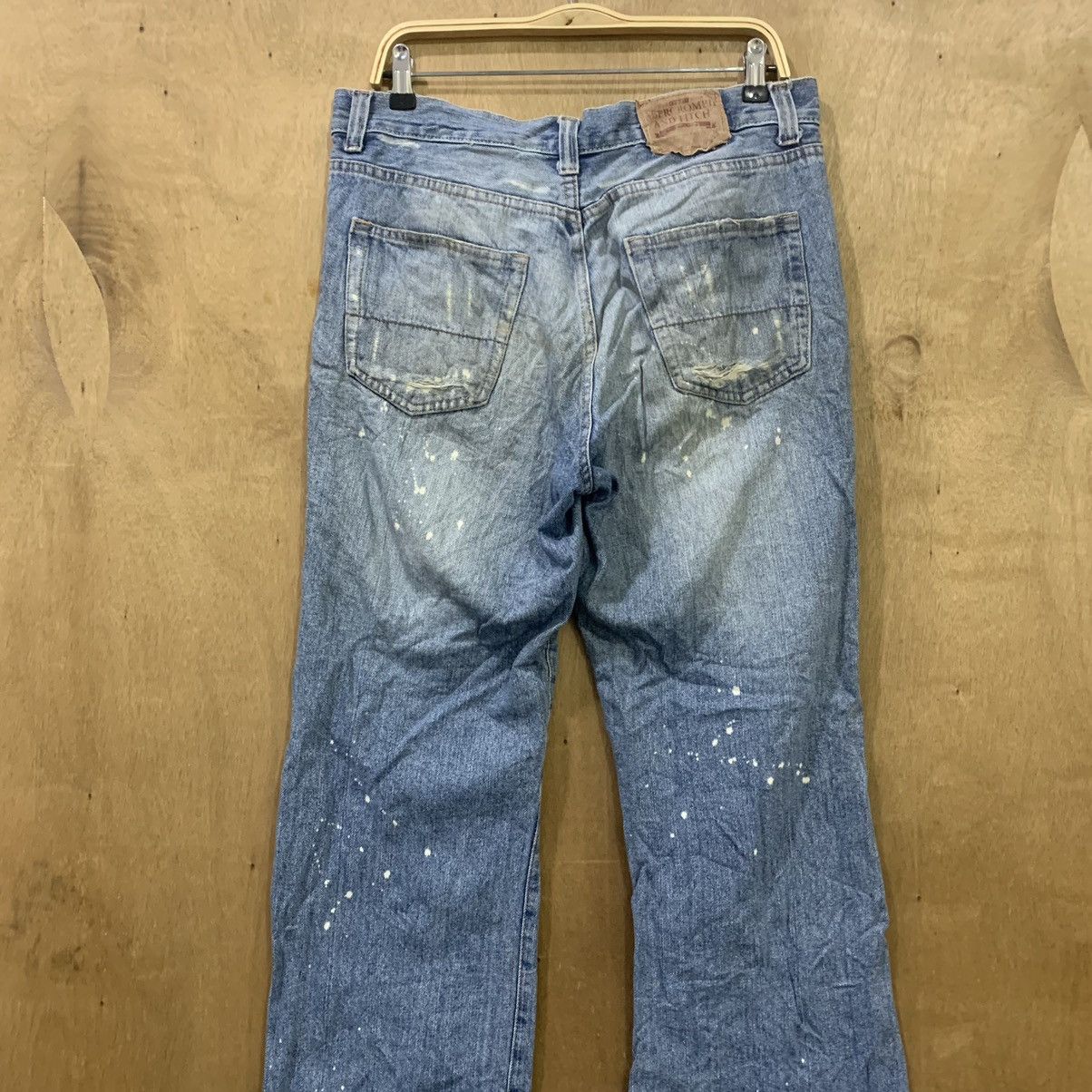 Abercrombie & Fitch AMBERCROMBIE&FITCH 80s Paint Splatter Disstress Denim Jeans Size US 34 / EU 50 - 10 Thumbnail