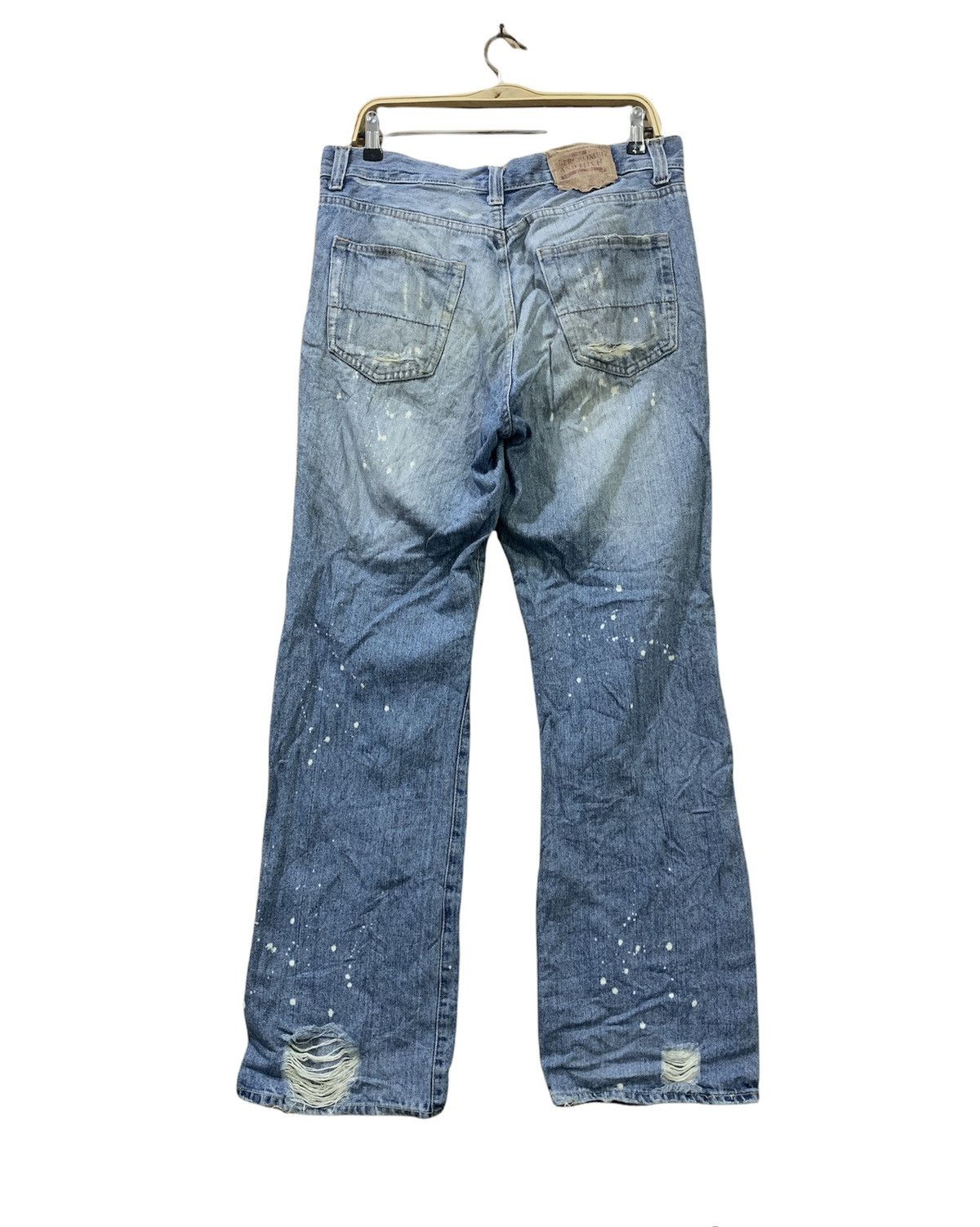 Abercrombie & Fitch AMBERCROMBIE&FITCH 80s Paint Splatter Disstress Denim Jeans Size US 34 / EU 50 - 2 Thumbnail