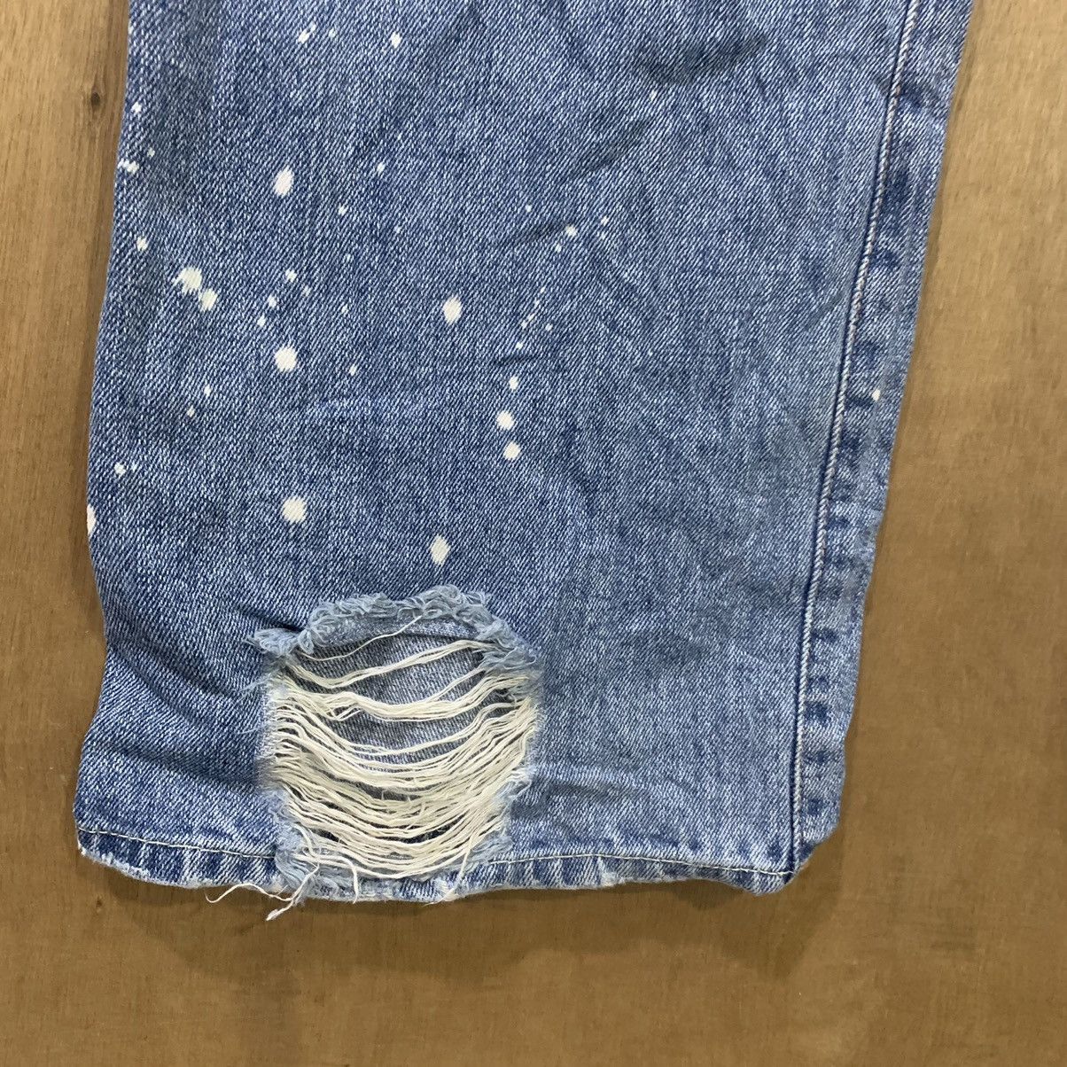 Abercrombie & Fitch AMBERCROMBIE&FITCH 80s Paint Splatter Disstress Denim Jeans Size US 34 / EU 50 - 15 Thumbnail