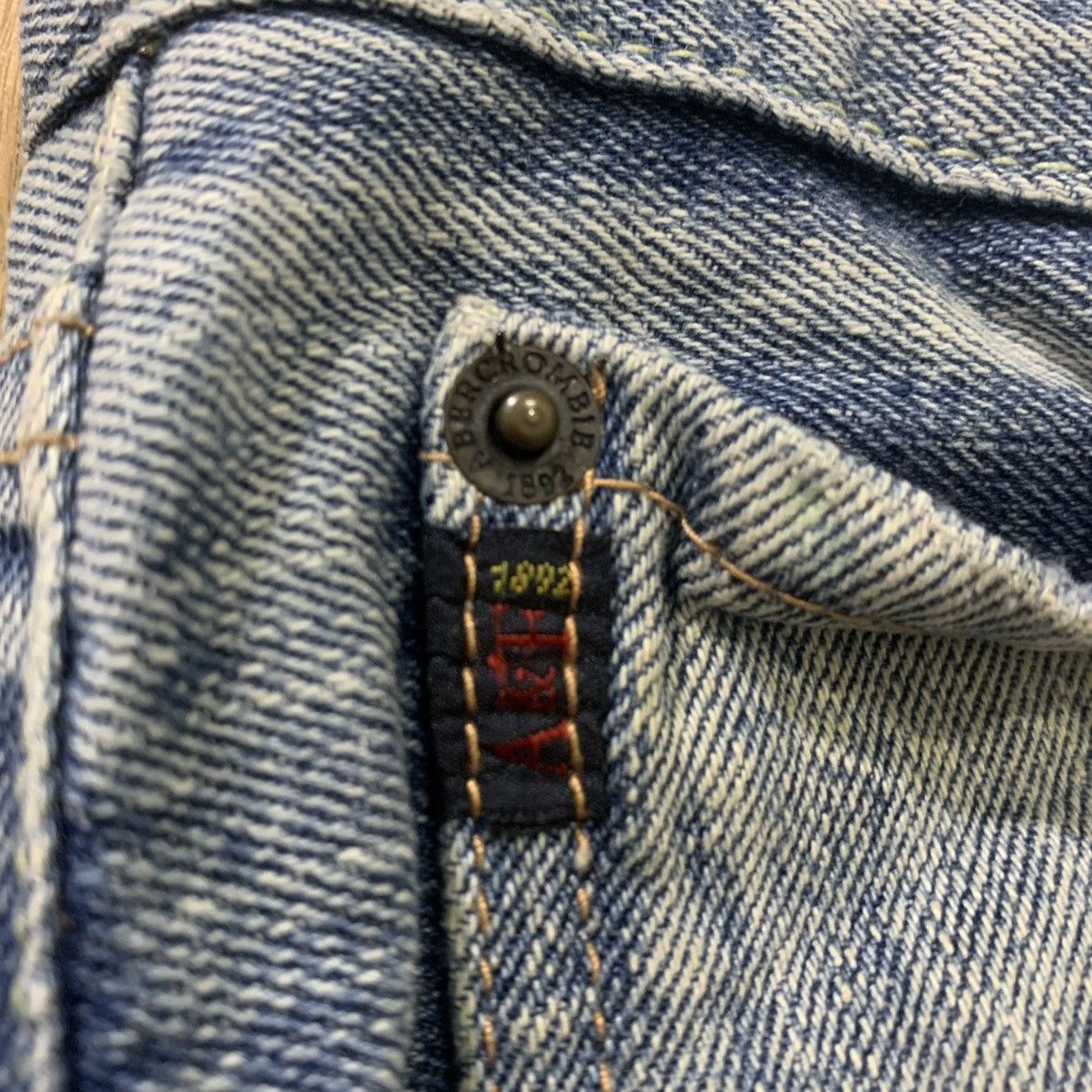 Abercrombie & Fitch AMBERCROMBIE&FITCH 80s Paint Splatter Disstress Denim Jeans Size US 34 / EU 50 - 8 Thumbnail