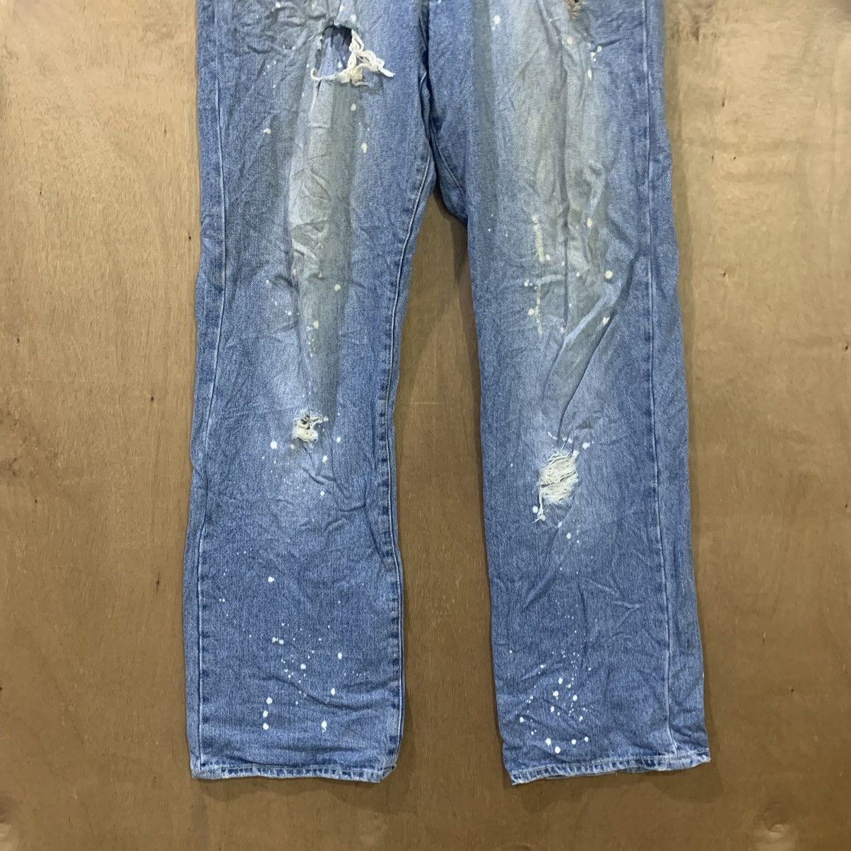 Abercrombie & Fitch AMBERCROMBIE&FITCH 80s Paint Splatter Disstress Denim Jeans Size US 34 / EU 50 - 5 Thumbnail
