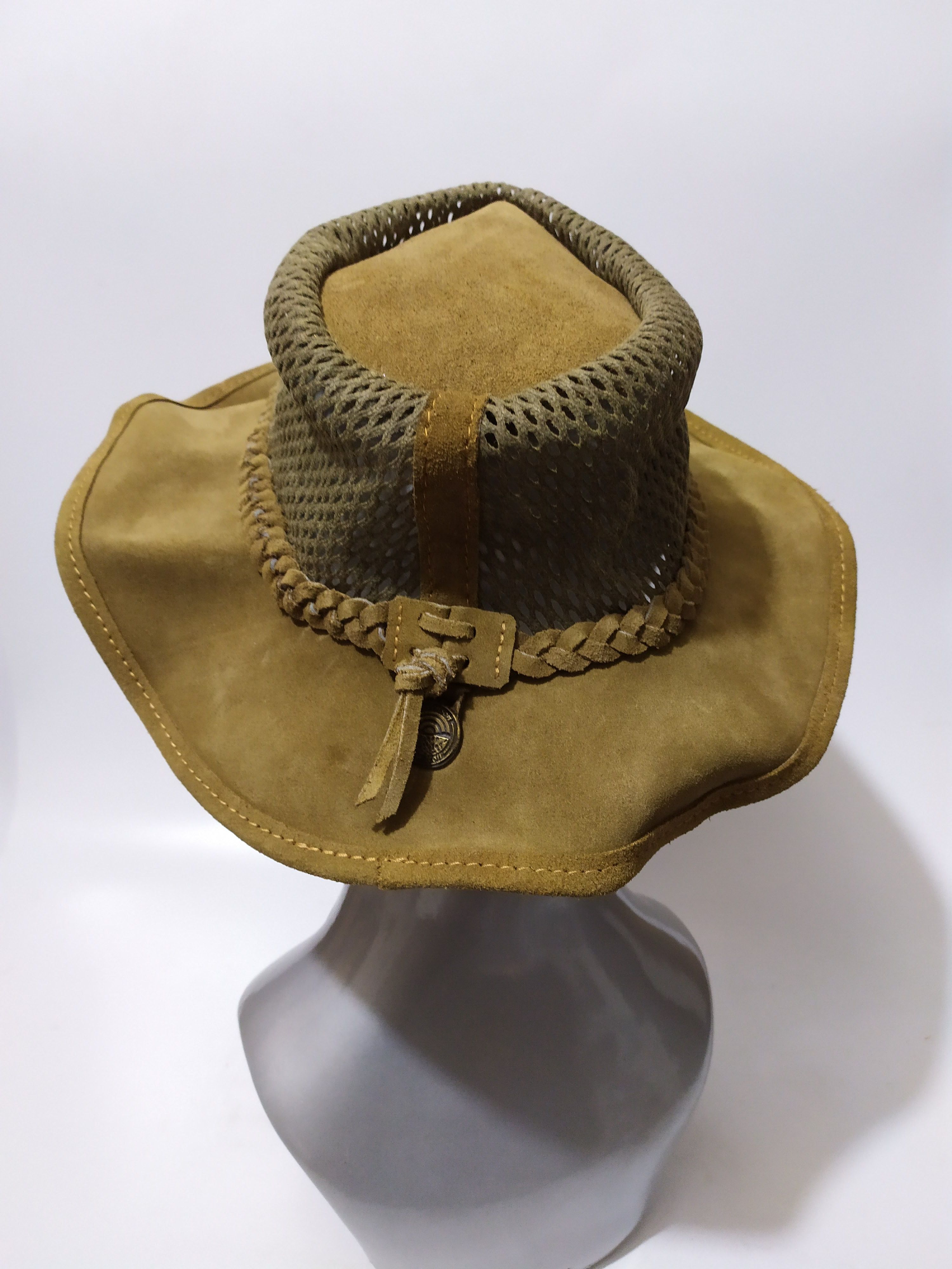 Leather Vintage Stevenson Hamilton Real Suede Cowboy Bucket Hats Size ONE SIZE - 5 Thumbnail