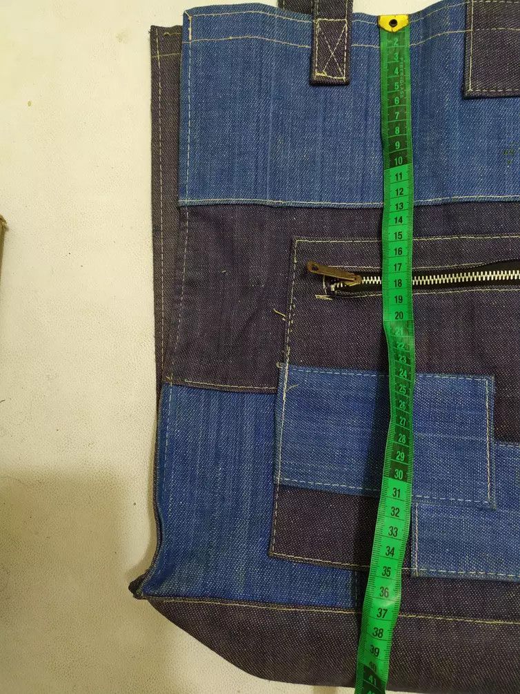 Japanese Brand Patchwork tote bag custom jeans Size ONE SIZE - 10 Thumbnail