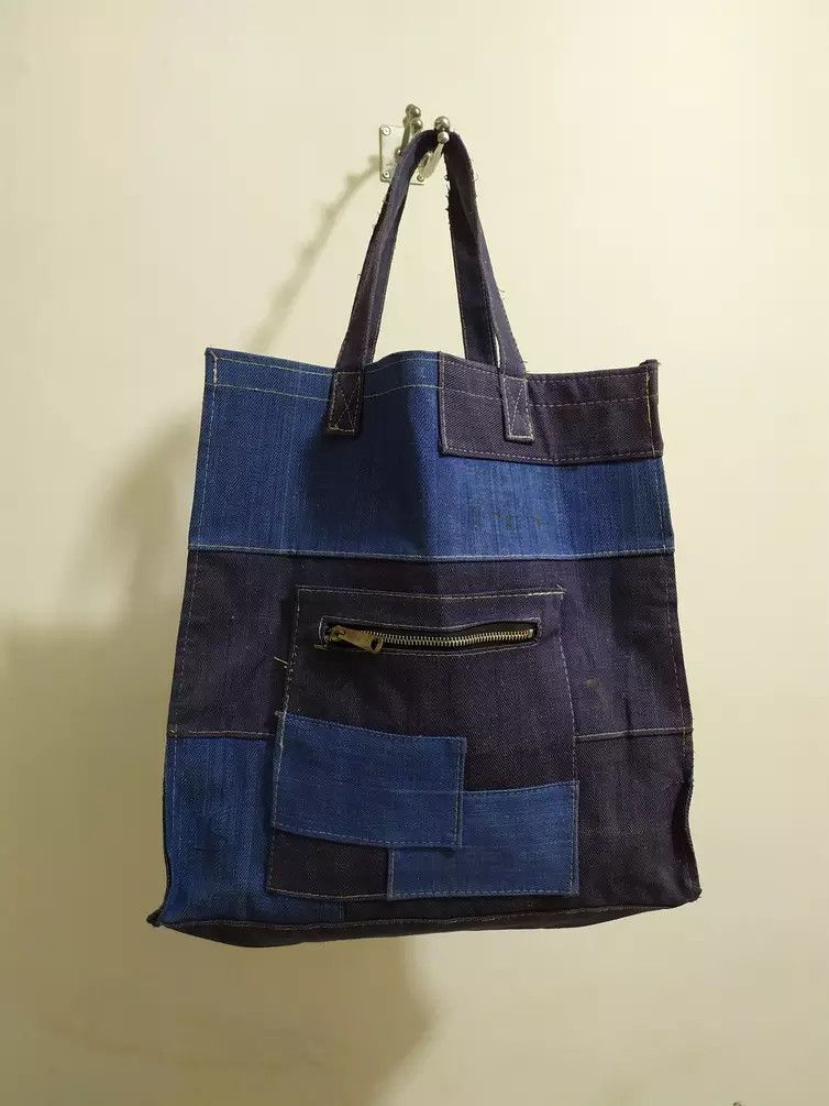 Japanese Brand Patchwork tote bag custom jeans Size ONE SIZE - 1 Thumbnail