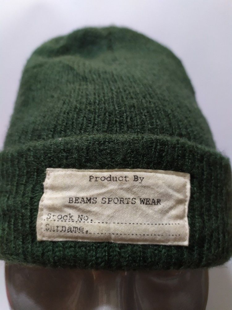 Beams Plus 🔥BEAMS OLIVE BEANIE PATCH MILITARY DESIGN HAT Size ONE SIZE - 2 Thumbnail