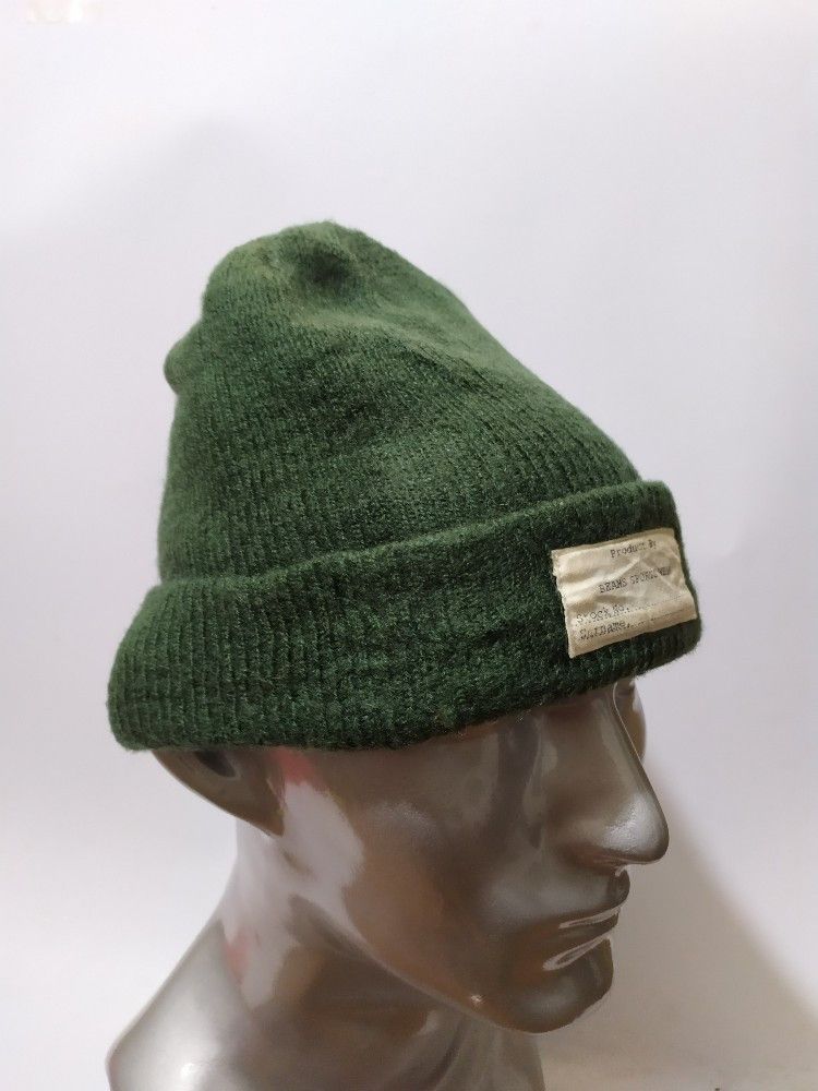 Beams Plus 🔥BEAMS OLIVE BEANIE PATCH MILITARY DESIGN HAT Size ONE SIZE - 3 Thumbnail