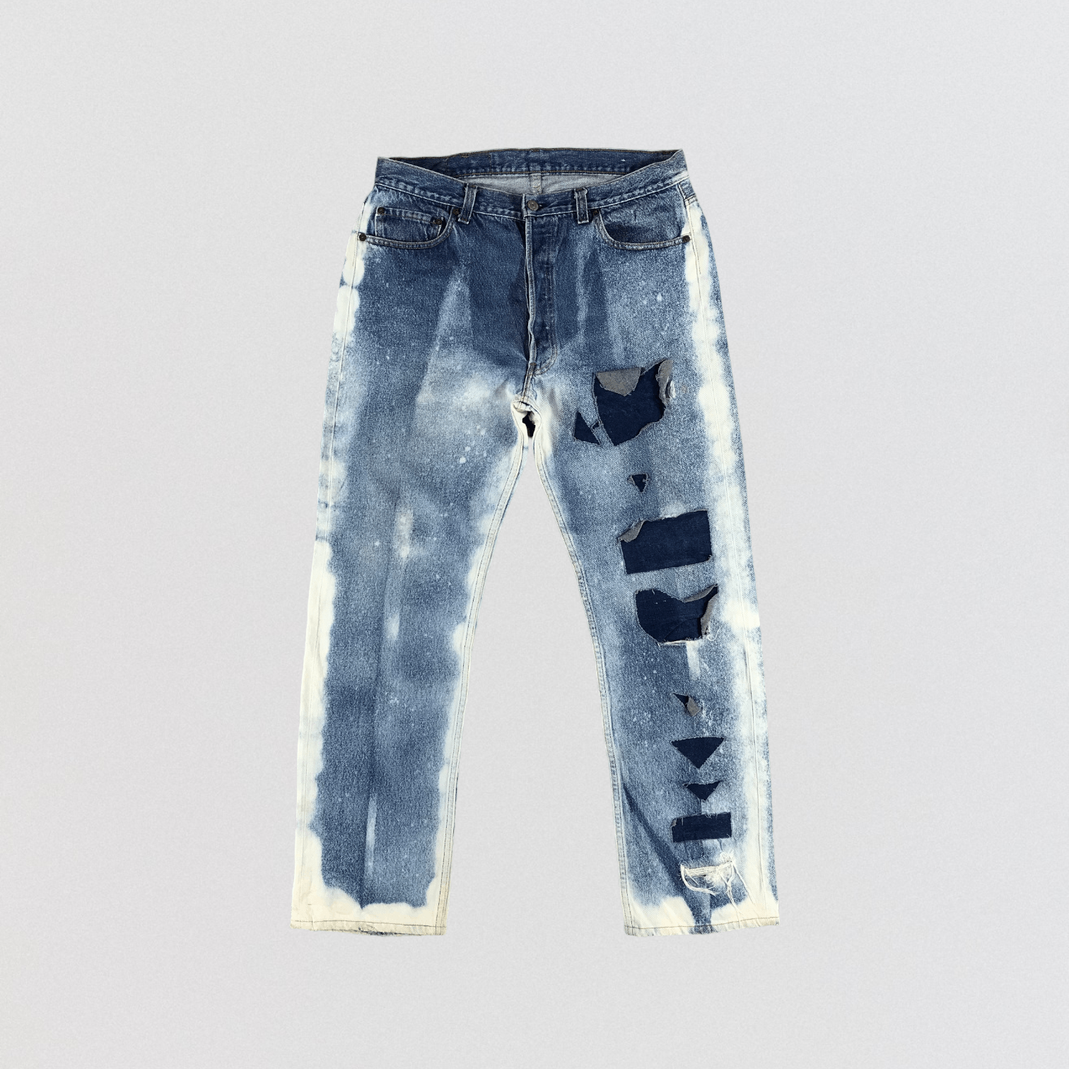 image of 80's Vintage Bleached Levis 501 Jeans-Jm3034 in Blue, Men's (Size 35)