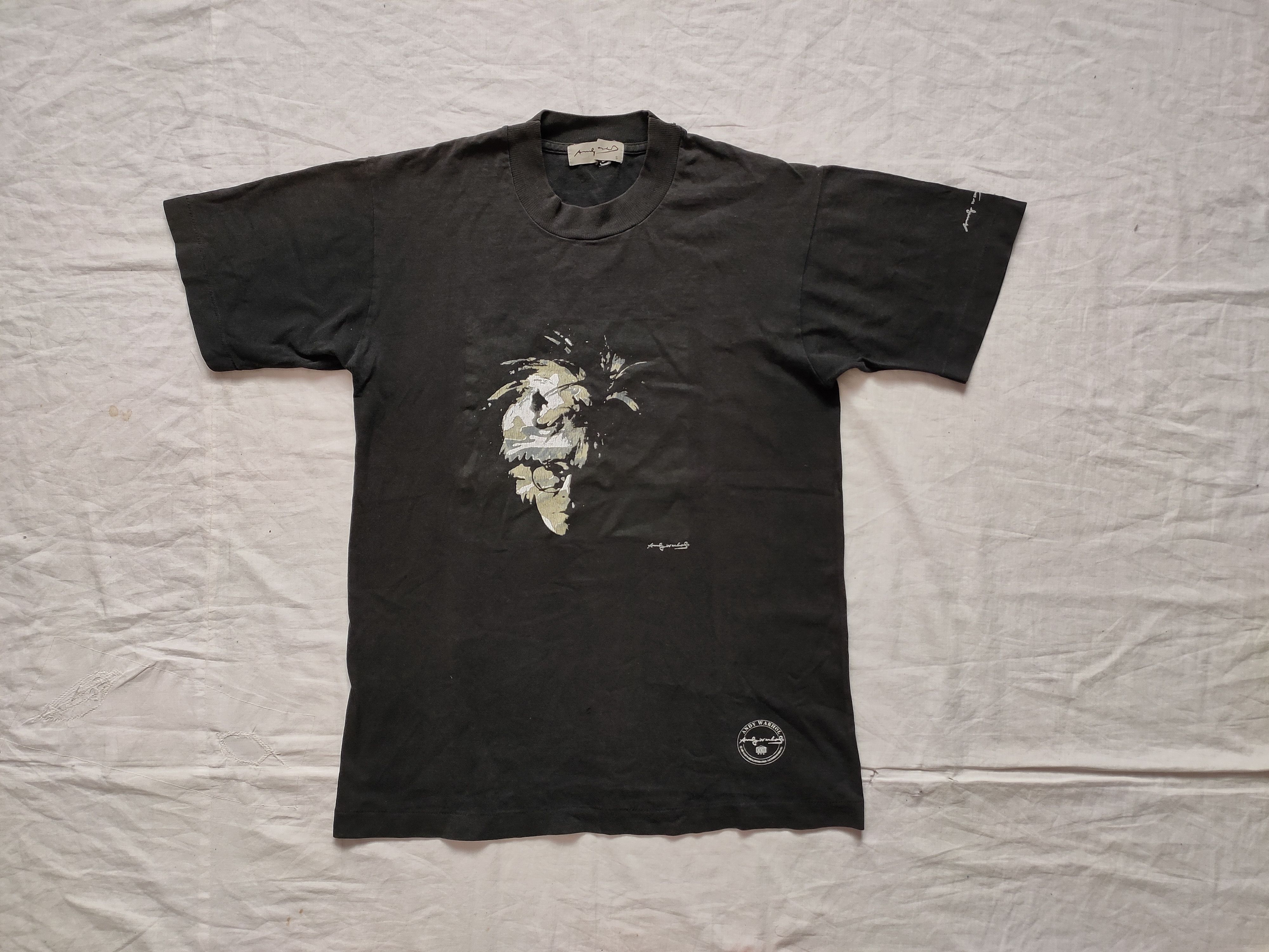 Andy Warhol Rare Vintage 90s Andy Warhol Portrait T-Shirt Pop Artwork Size US S / EU 44-46 / 1 - 1 Thumbnail