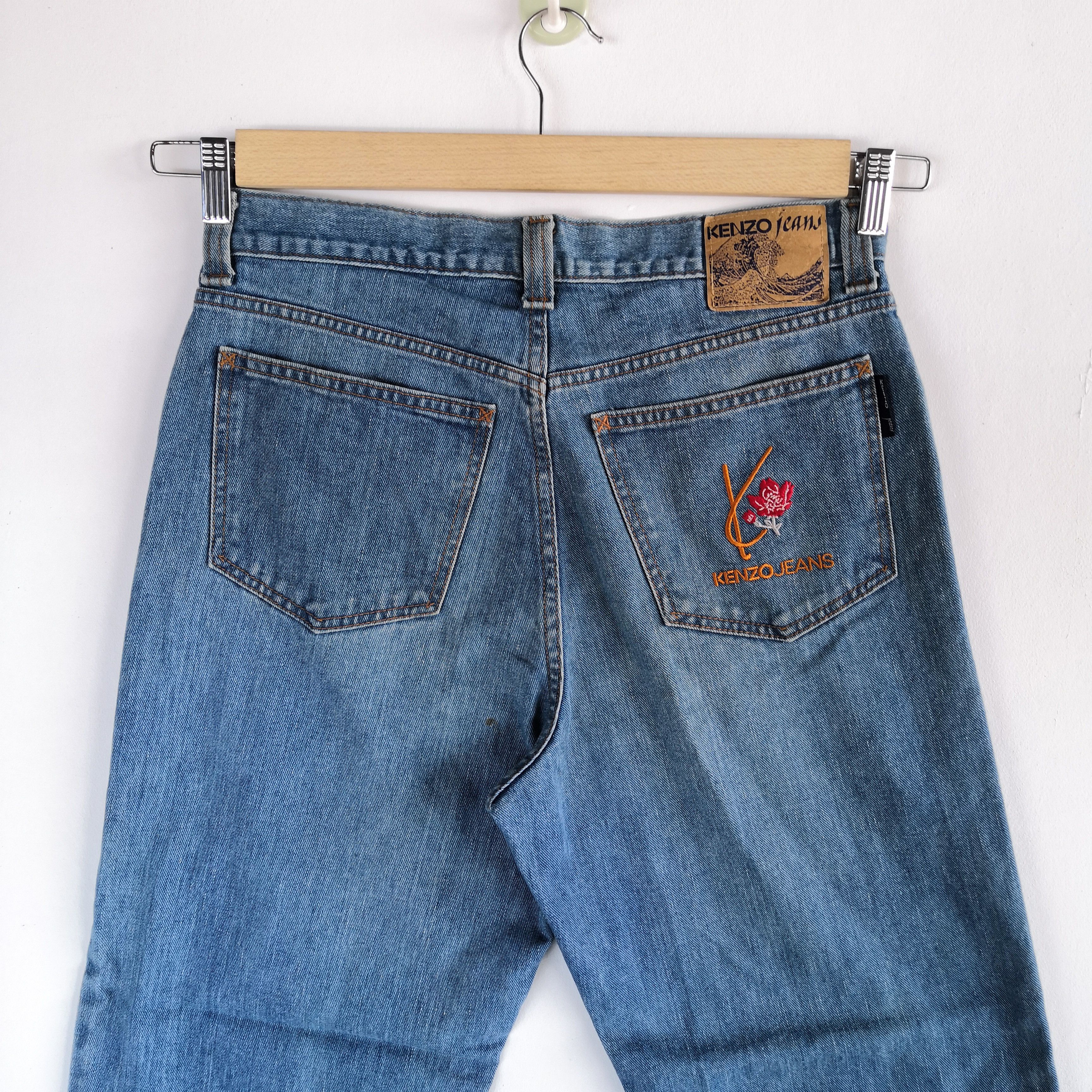 Kenzo Vintage Kenzo Baggy Denim Kenzo Faded Light Wash Jeans Size US 30 / EU 46 - 4 Thumbnail