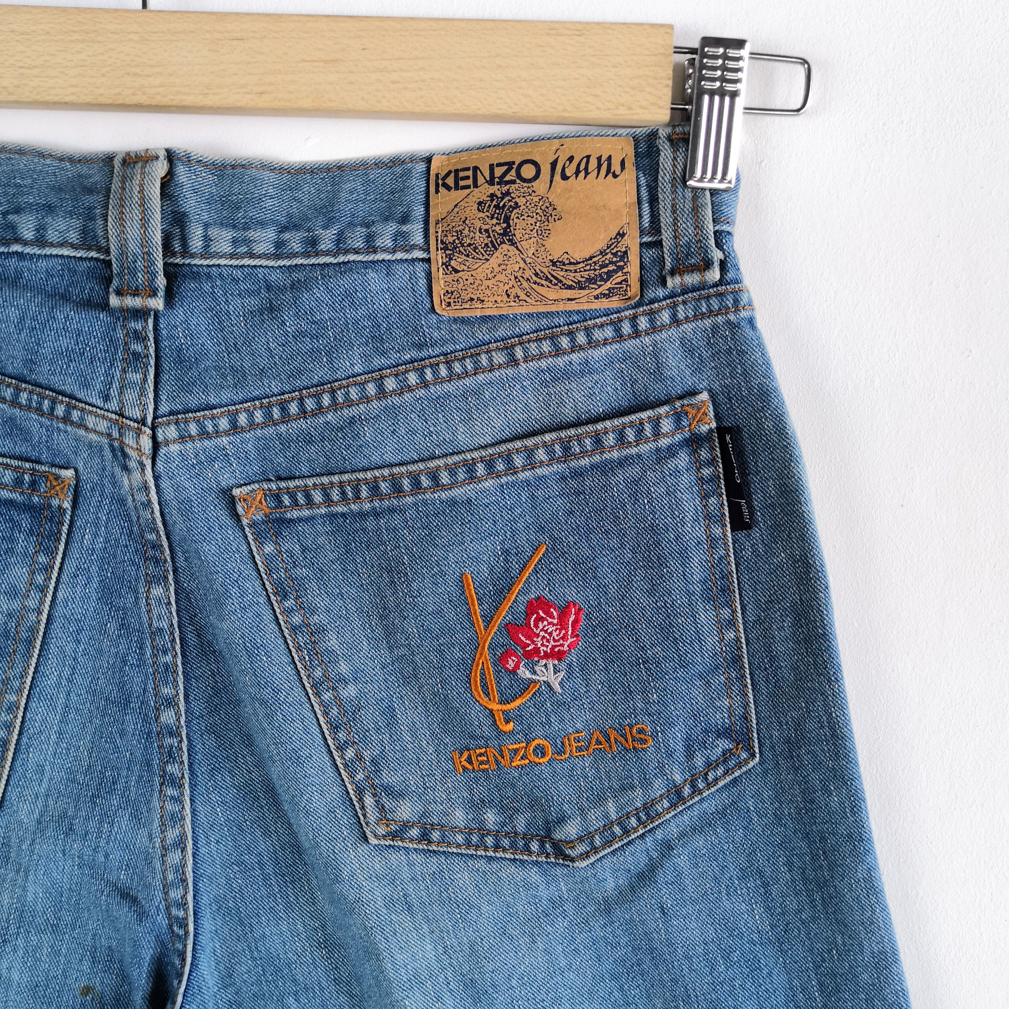 Kenzo Vintage Kenzo Baggy Denim Kenzo Faded Light Wash Jeans Size US 30 / EU 46 - 7 Thumbnail