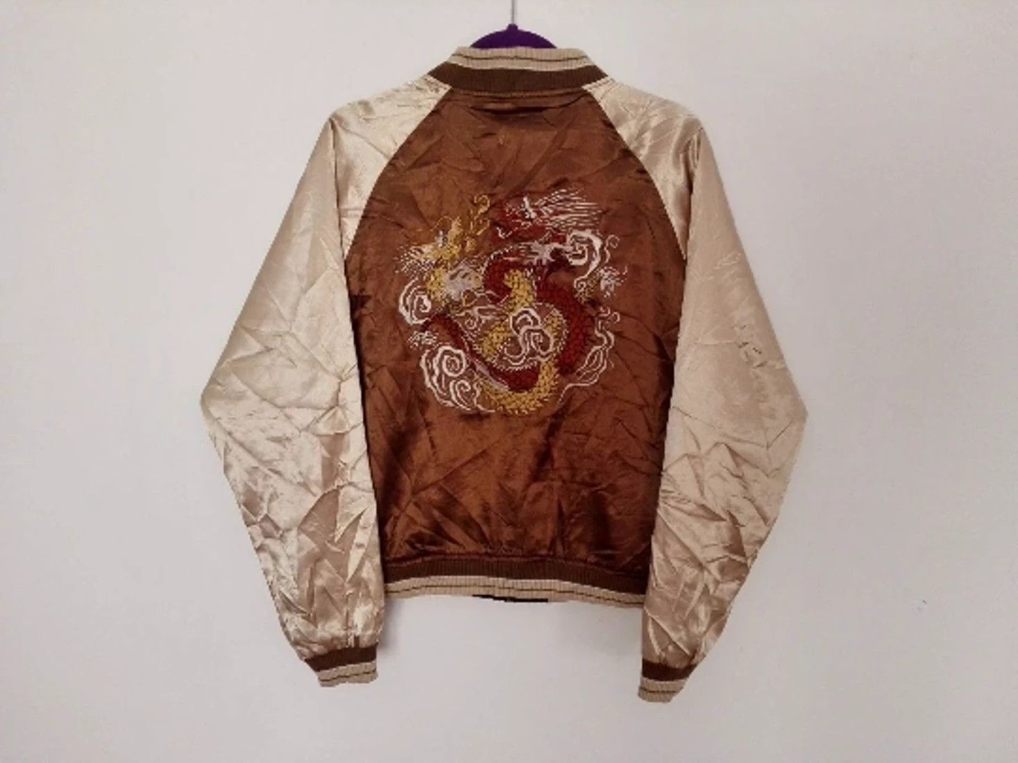 Vintage Vintage Sukajan Dragon Japan Embroidery Reversible Jacket Size US M / EU 48-50 / 2 - 1 Thumbnail