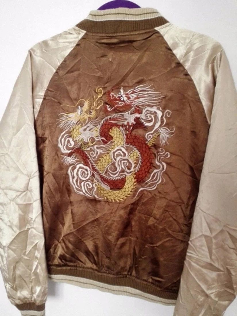 Vintage Vintage Sukajan Dragon Japan Embroidery Reversible Jacket Size US M / EU 48-50 / 2 - 2 Thumbnail