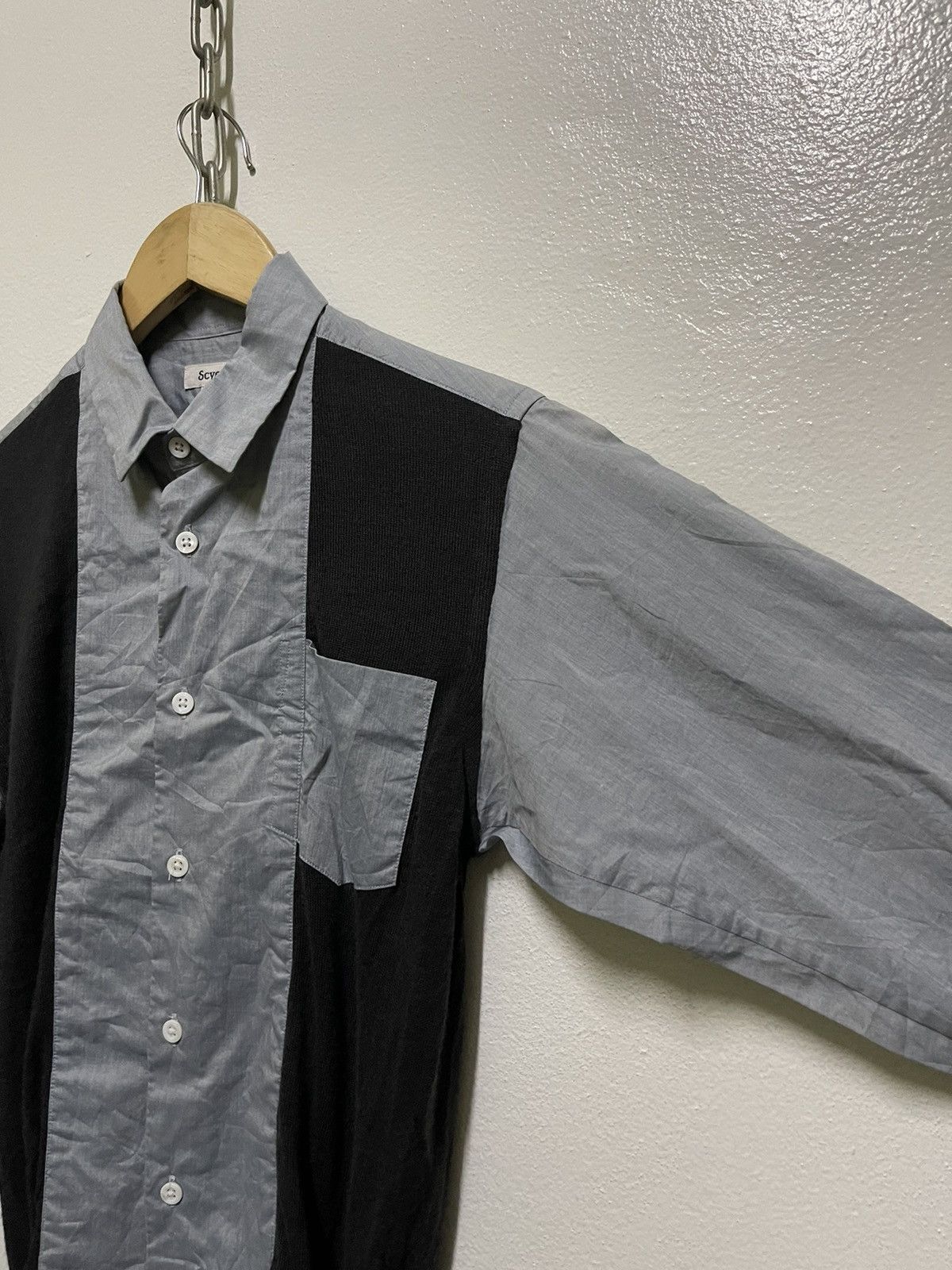 Japanese Brand × MasterPiece × SCYE Scye Hybrid Shirt Pocket Long Sleeve Size US XXS / EU 40 - 4 Thumbnail