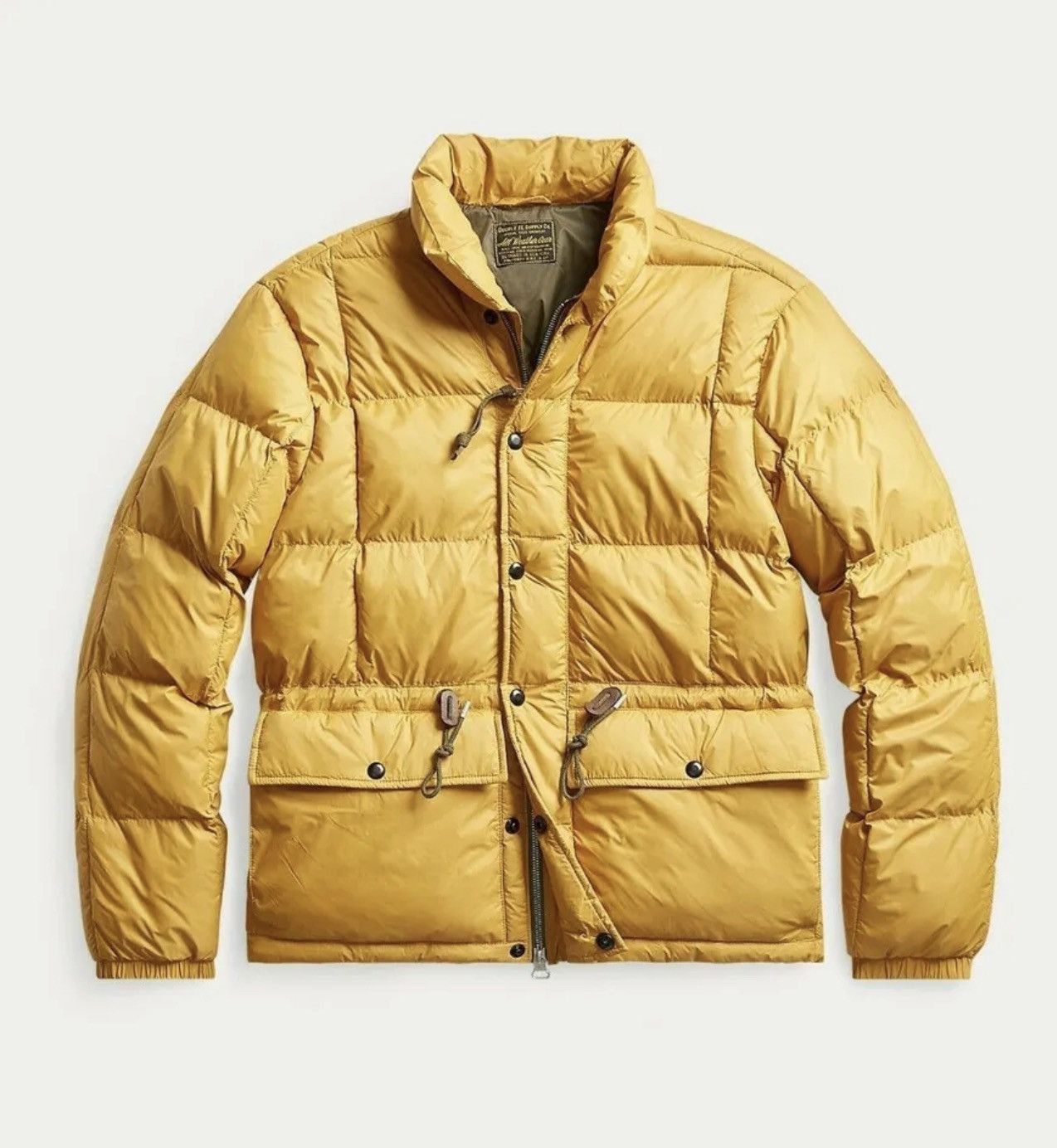 image of Rrl Ralph Laurent Puffer Quilted Parka in Yellow, Men's (Size Medium)